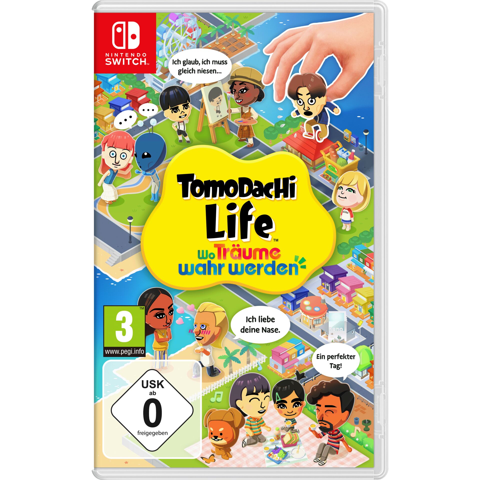 Nintendo Switch, Game cover, Tomodachi Life, Life simulation, Colorful artwork