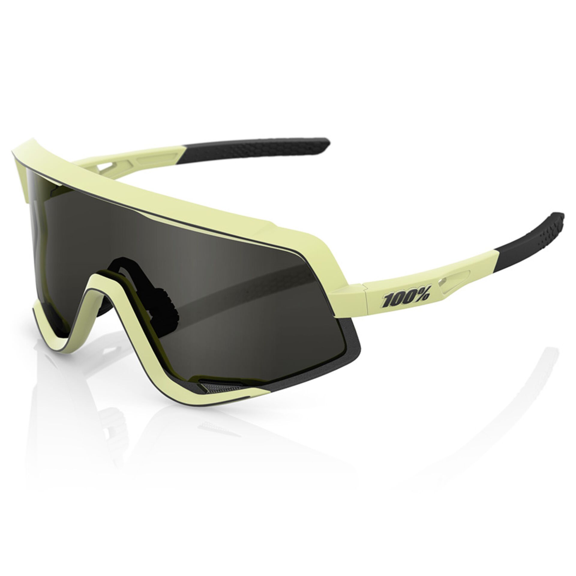 Sunglasses, Sportbrille, Rahmenfarbe Gelb, Grau dunkle Scheibe, leichtes Design
