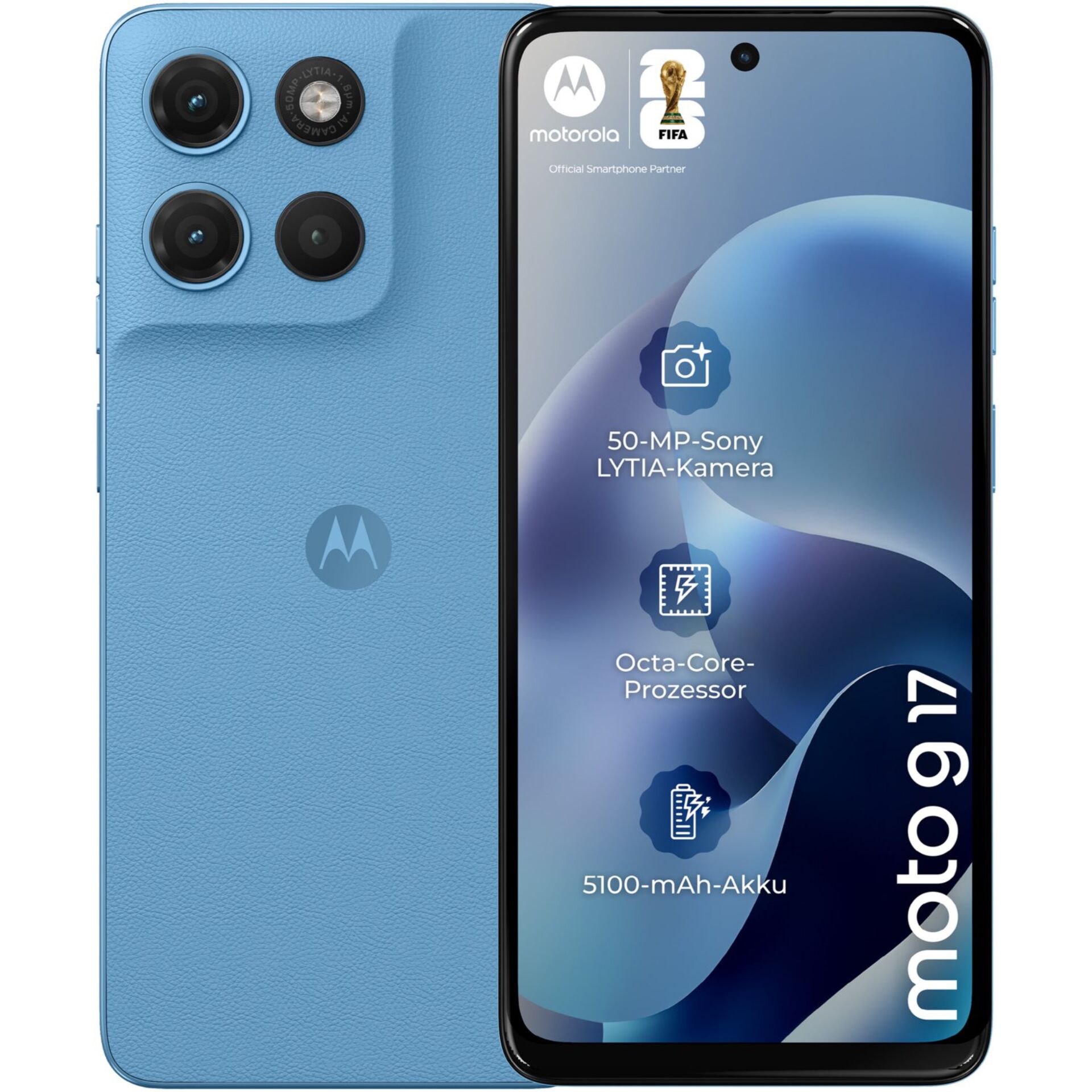 Smartphone, Blau, Dreifachkamera, OLED-Display, 50 MP Kamera