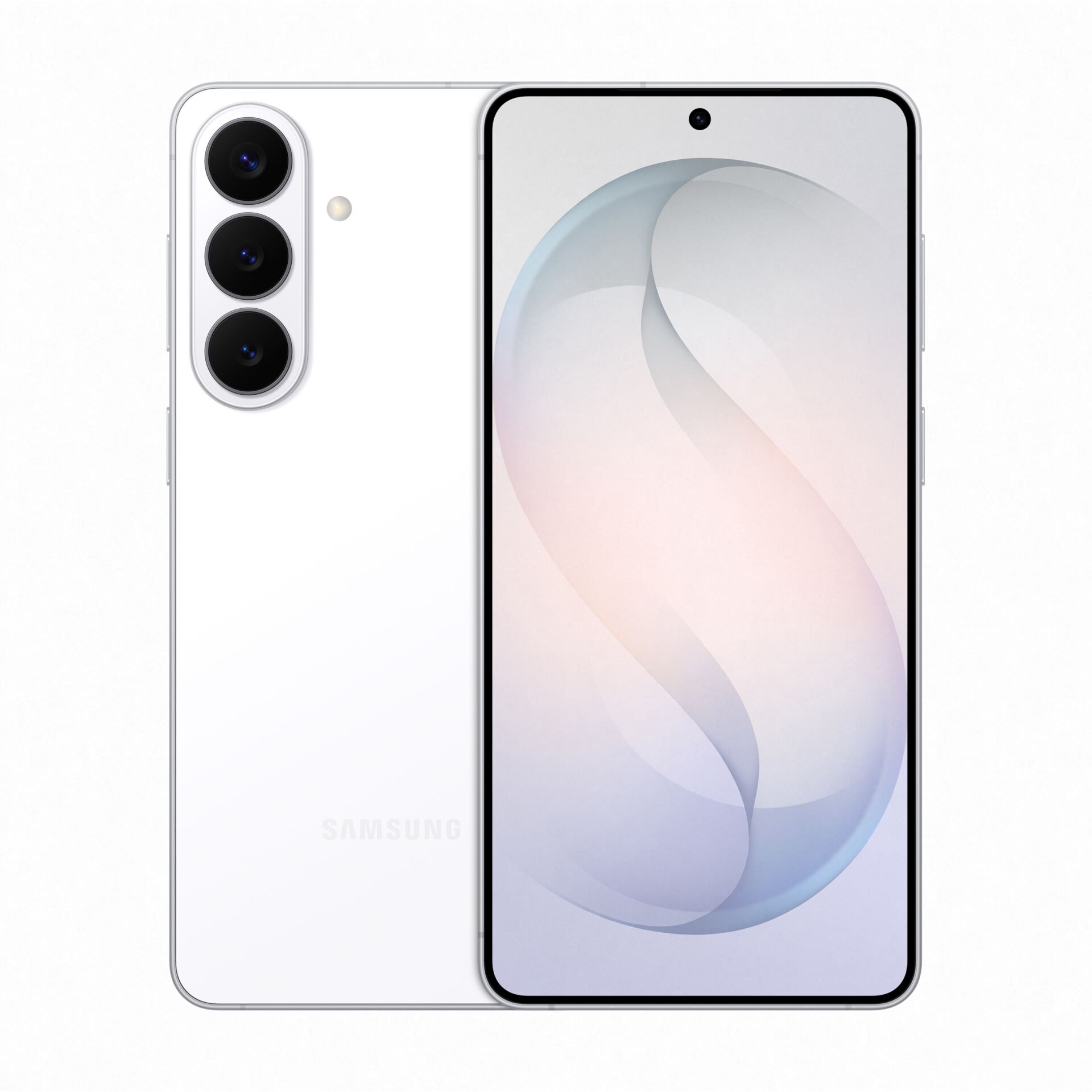 Smartphone, Quad-Kamera, Weiß, Rand-zu-Rand, Frontkamera Loch