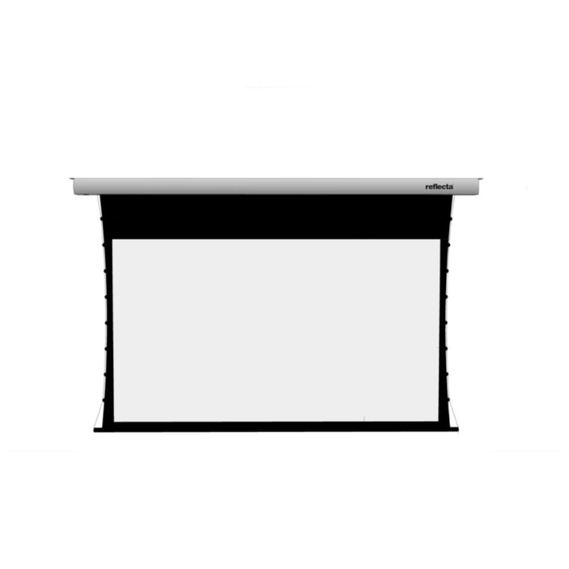 Projektionsleinwand, Leinwand, White Projection Screen, Manuelle Spannung, Rahmen schwarz