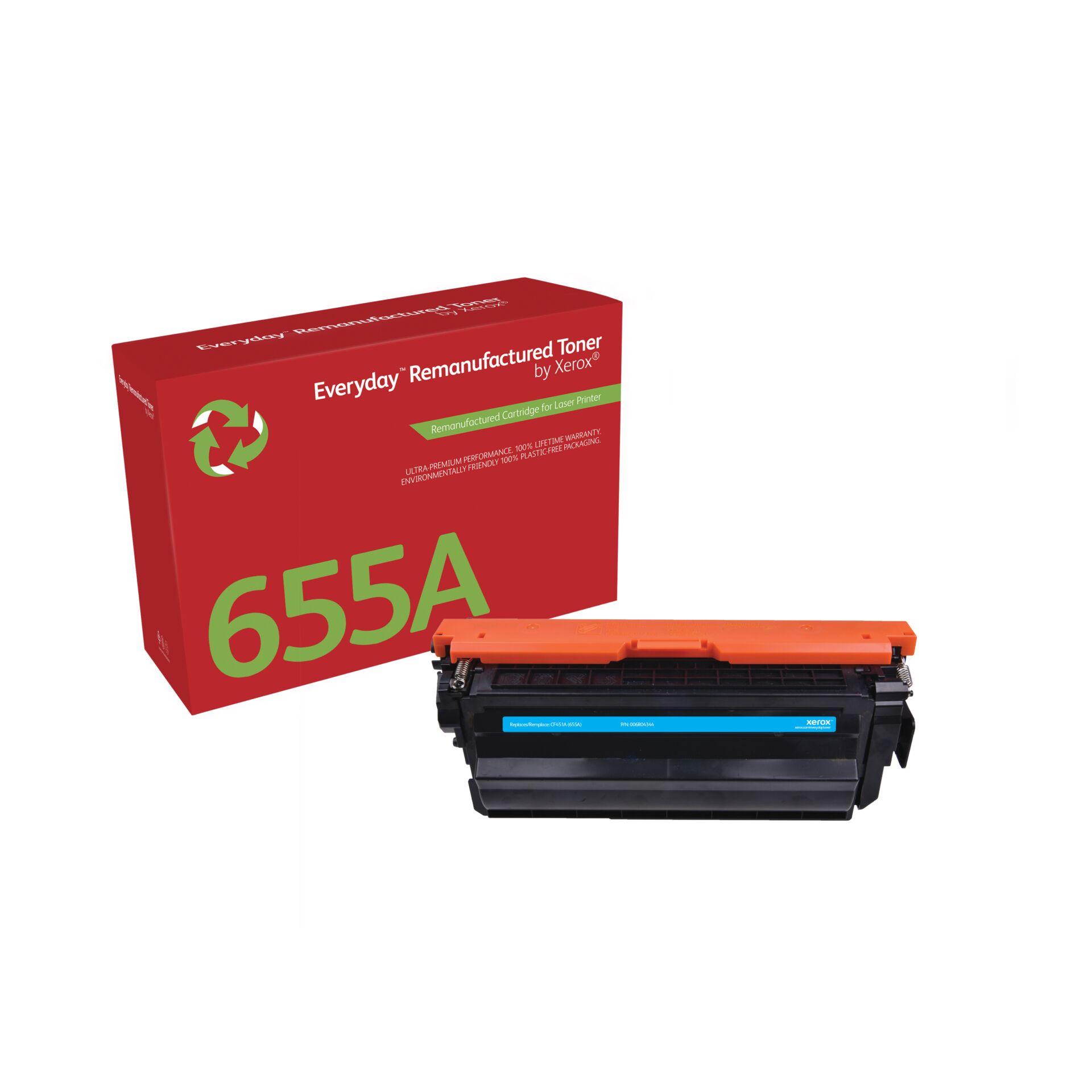 Tonerpatrone, Laserdrucker, Farbton Orange/Rot, 655A Toner, Nachfüllpackung