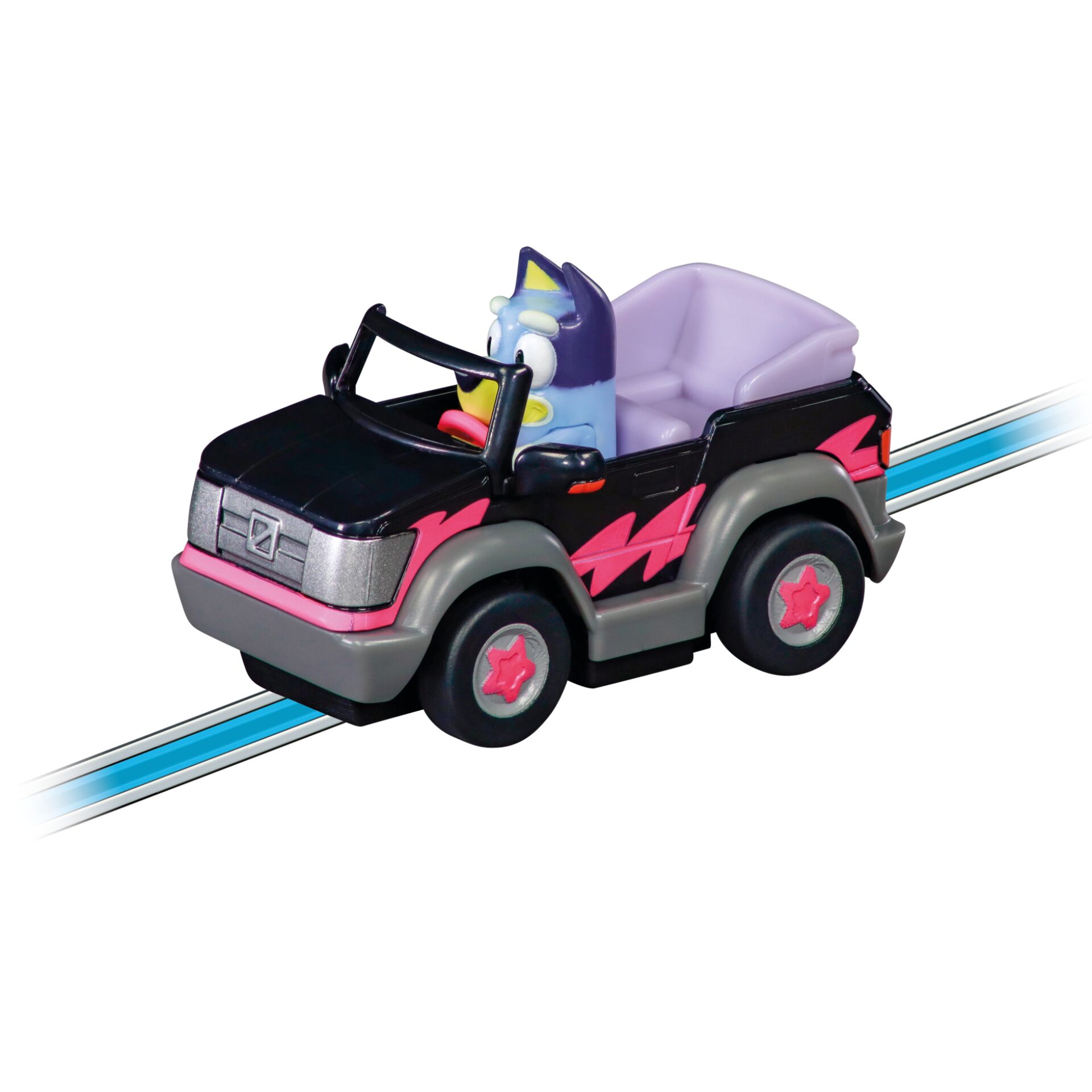 Kinderauto, Hot Wheels, Spielzeugauto, Karosserie schwarz, Lila Sitz