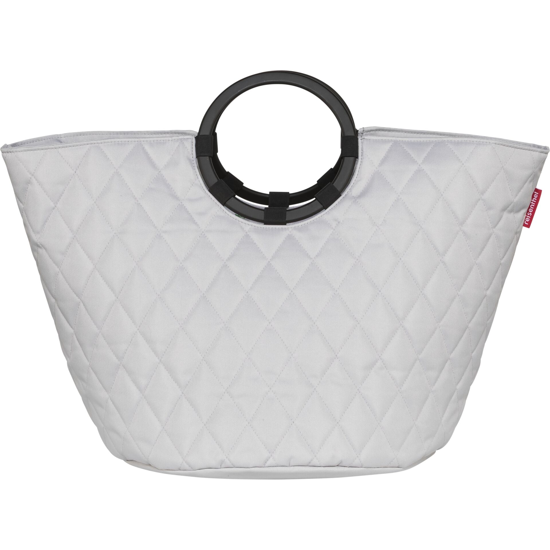 Tasche, Quilted Bag, Stofftasche, Rundgriff, Grau