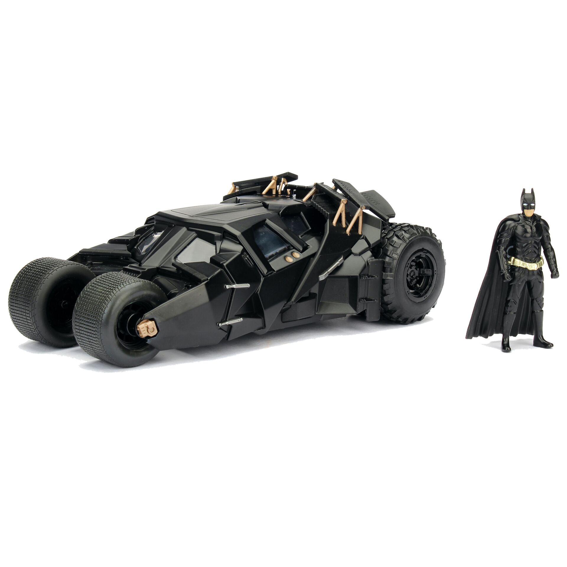 Batmobile, Batman-Figur, schwarzes Fahrzeug, Filmprop, Reifenfahrzeug