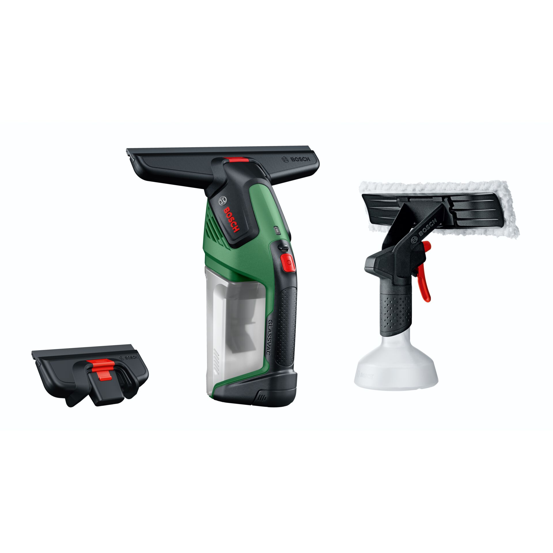 Akku-Wischsystem, Bosch, Glasfaser, Schwarz-Grün, Zubehör