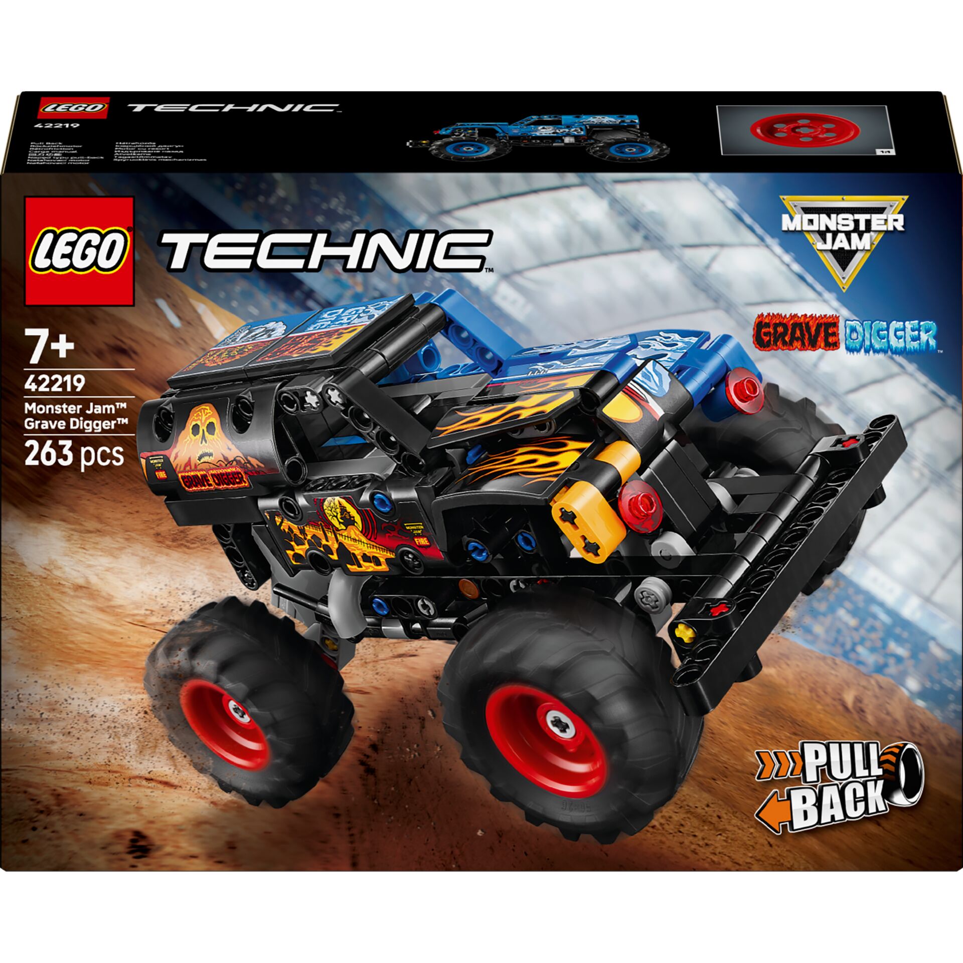 Monster Jam, Grave Digger, Offroad, Monster Truck, Roter Reifen