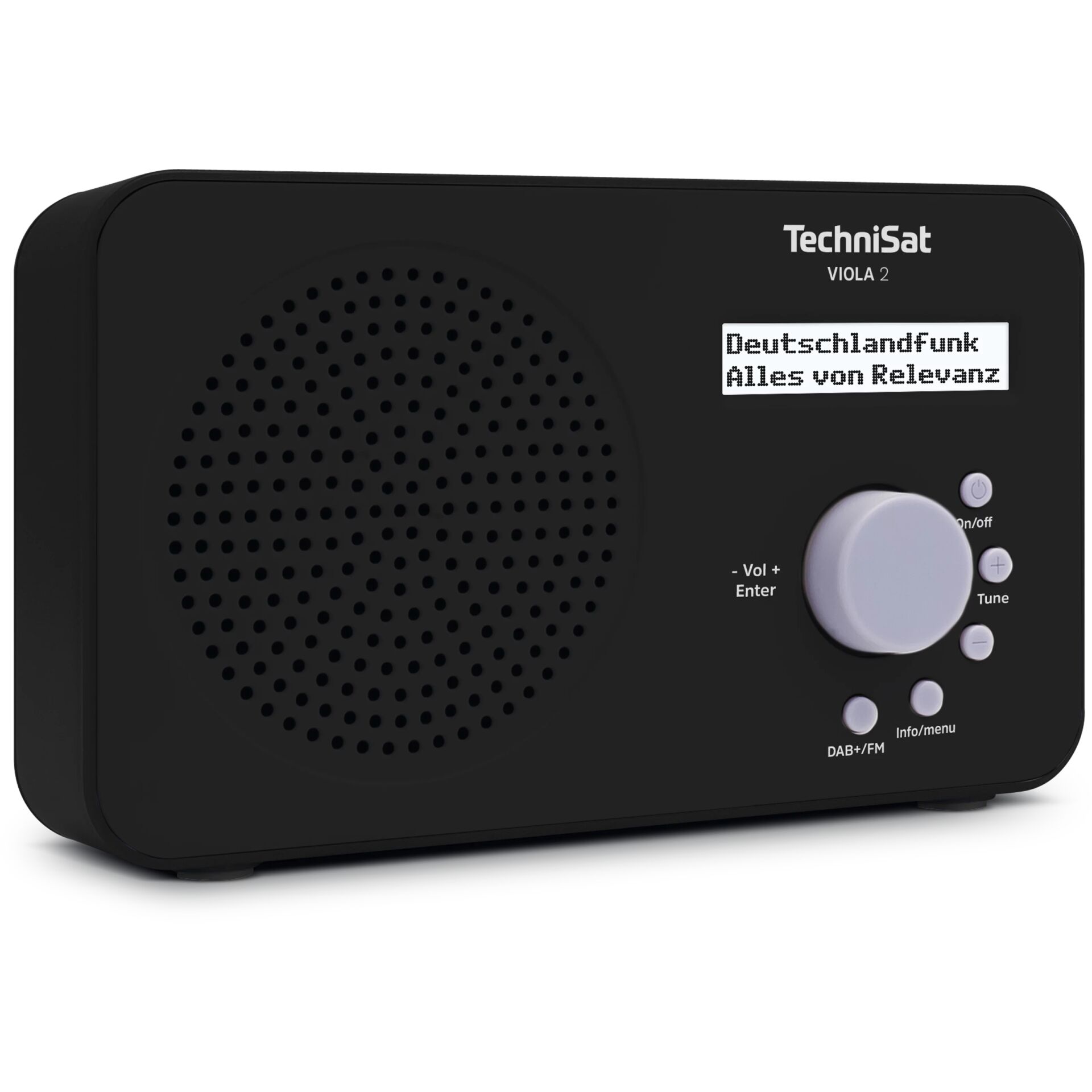Radio, DAB/FM, Digitalanzeige, Lautsprecher, Drehknopf