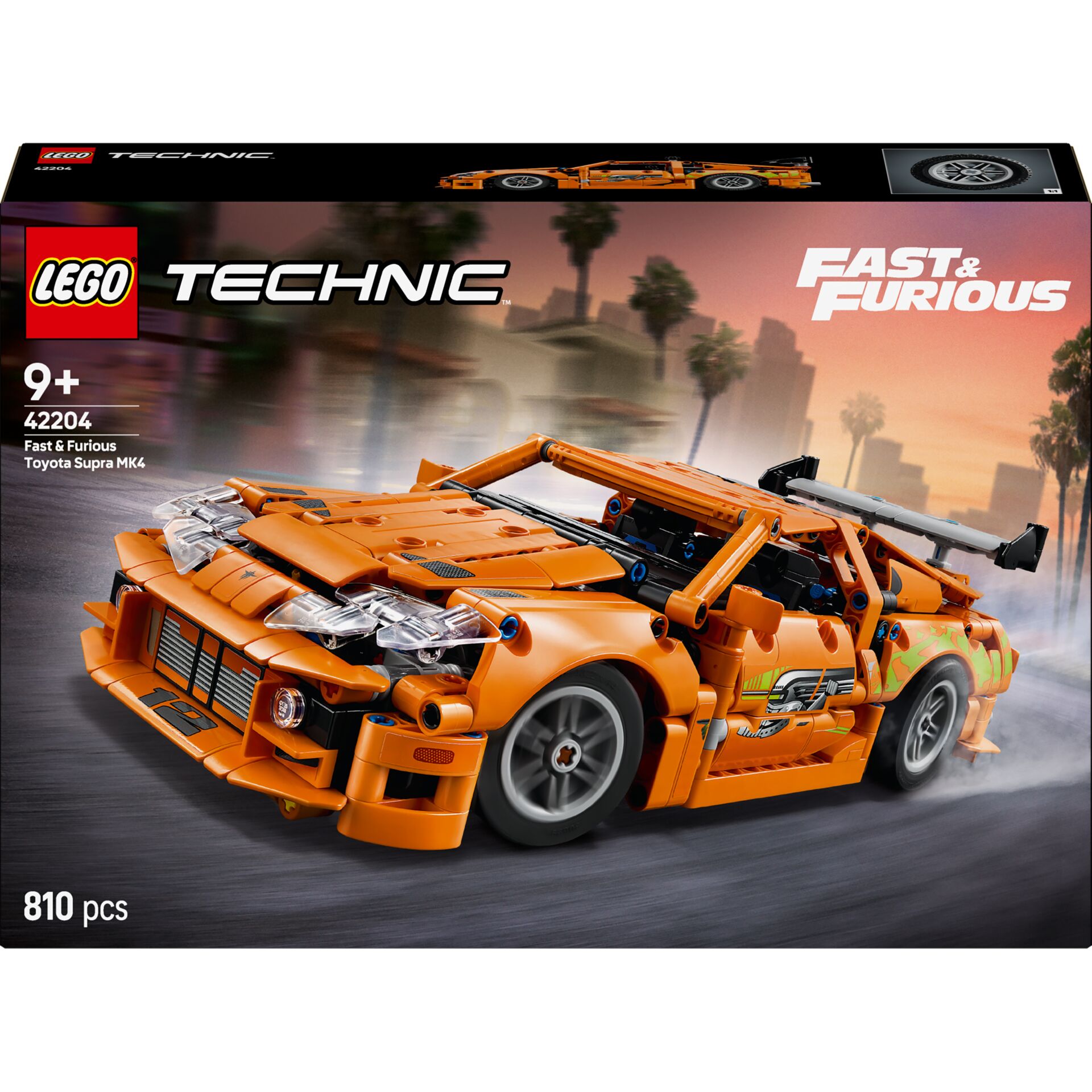 Lego Technic, Auto, Orange car, Modellbausatz, 810 Teile