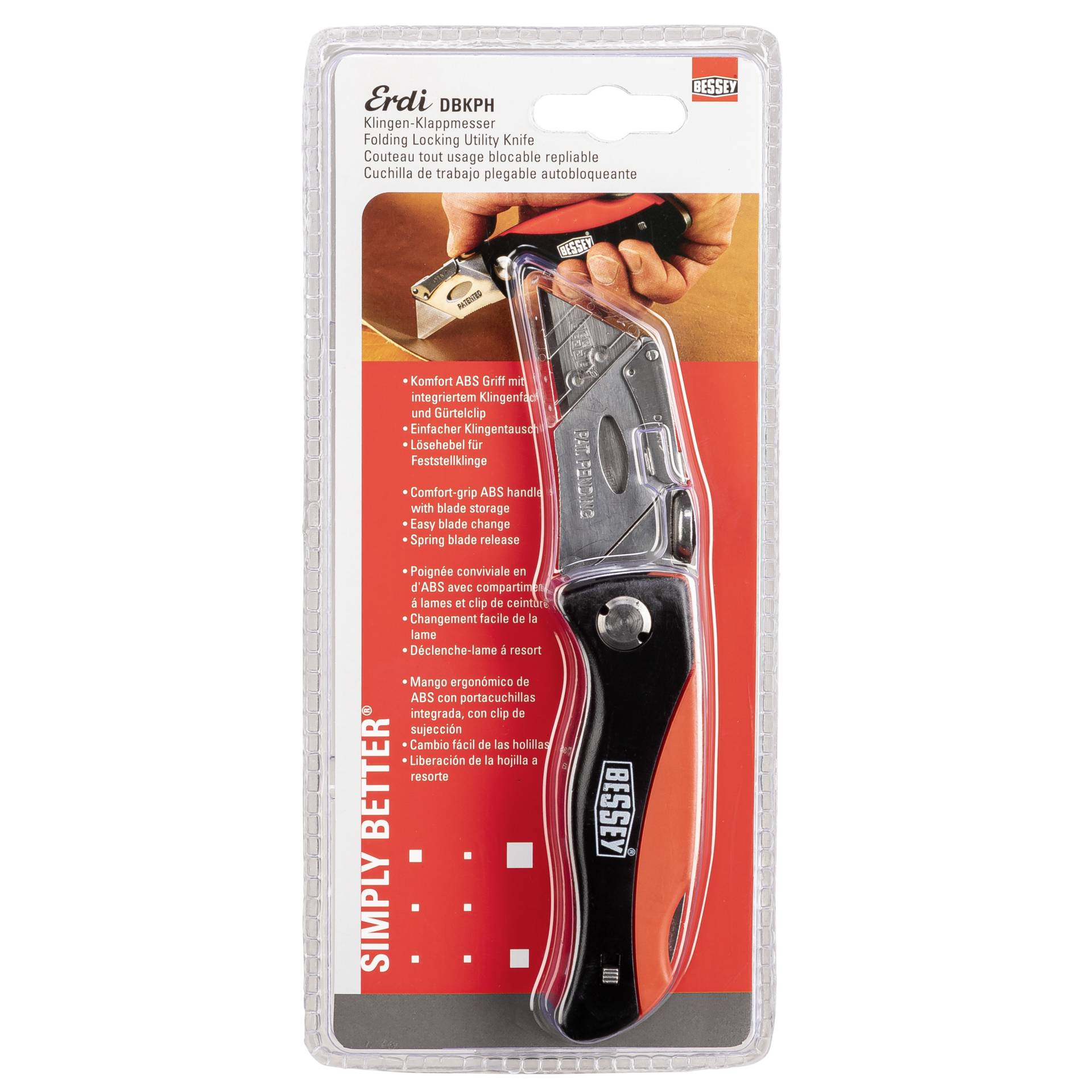 BESSEY Klingen-Klappmesser  mit Kunststoffgriff DBKPH-EU