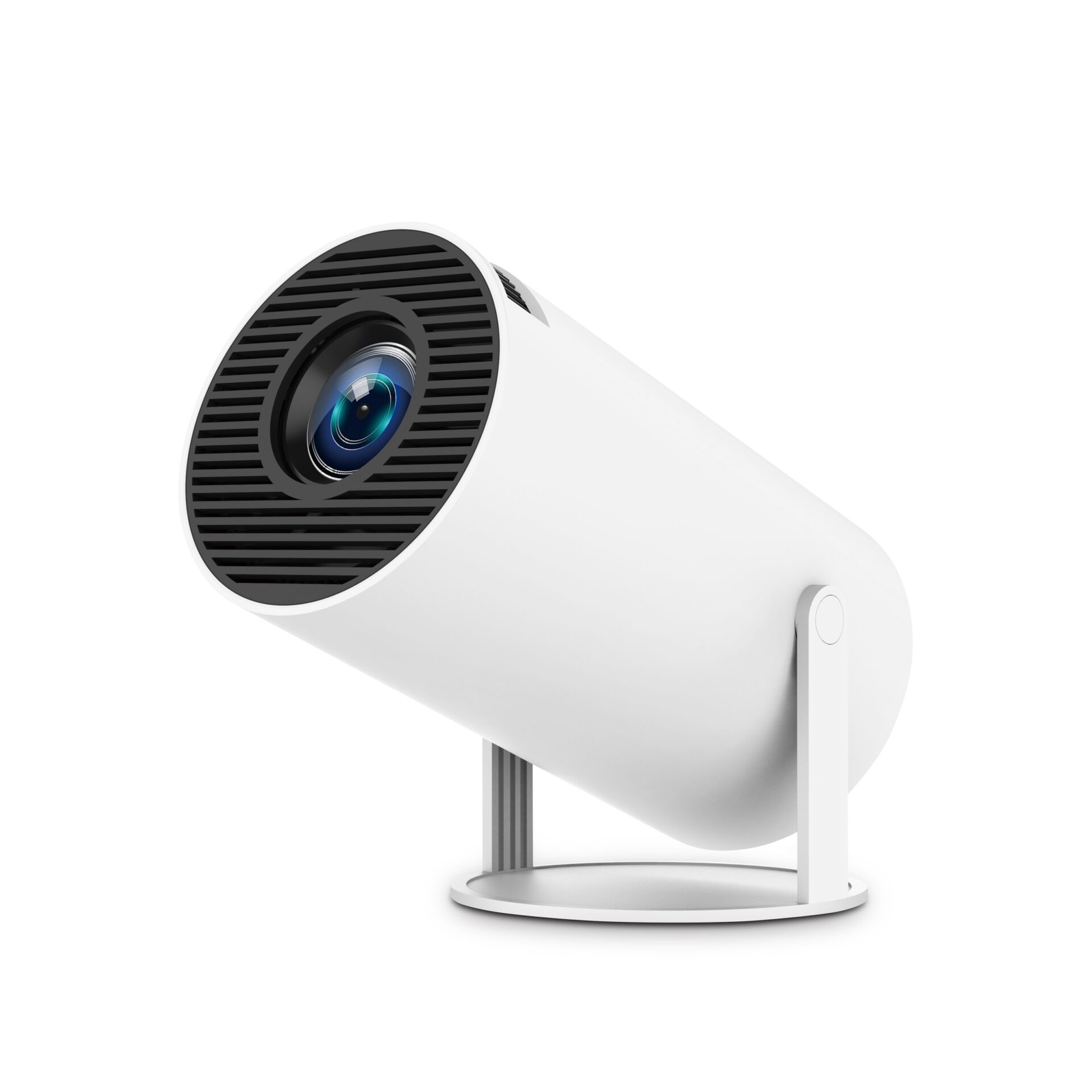 Projektor, LED-Lampe, Kompakt, weiß, Stativ
