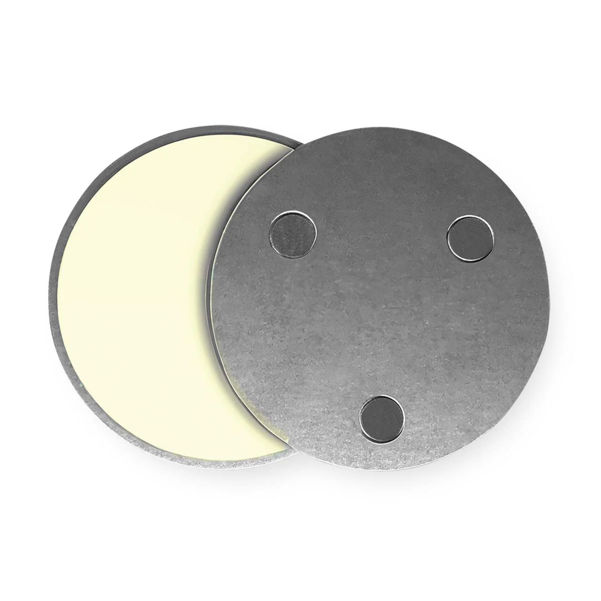 metallische Scheibe, runder Form, zwei Töne, Pads, magnetische Scheiben