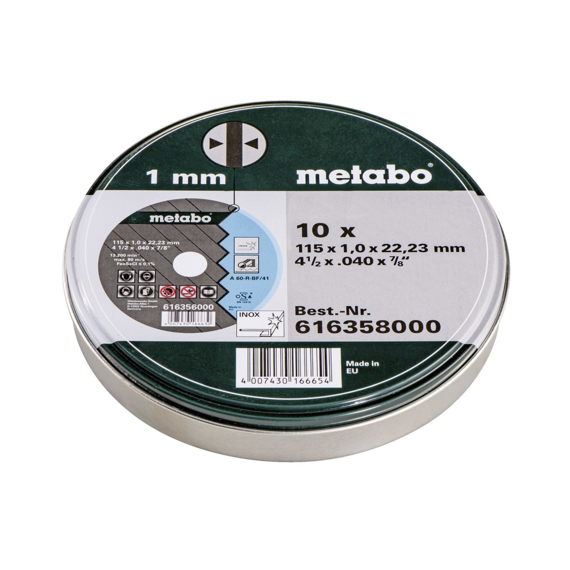 Metabo 10 Trennsch.-SP 115x1,0x  22,23