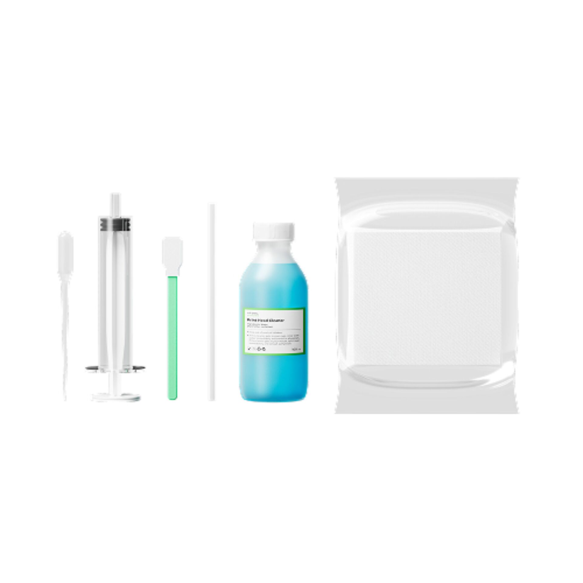 Dental kit, Zahnsatz, Mundspülung, Wattepad, Verpackungstücher