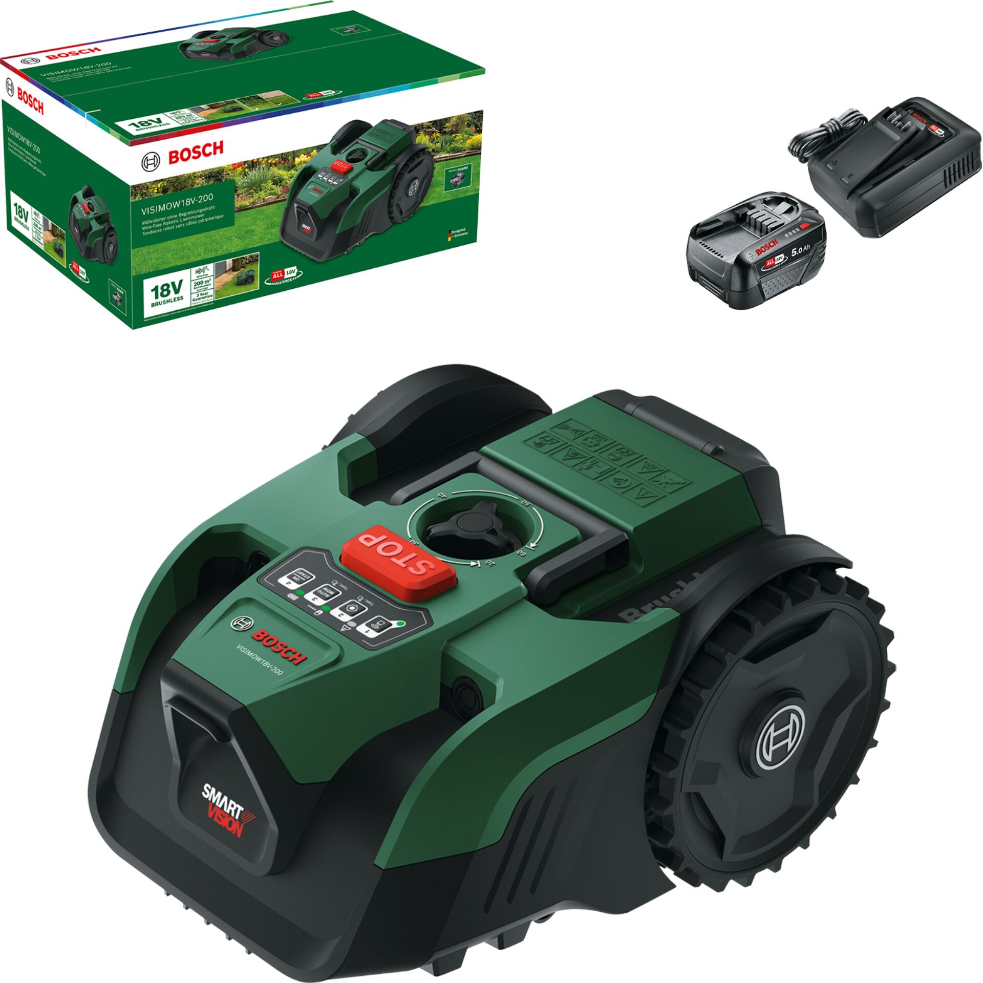 Rasenroboter, Akku-Rasenmäher, 18V, Bosch, Roboter