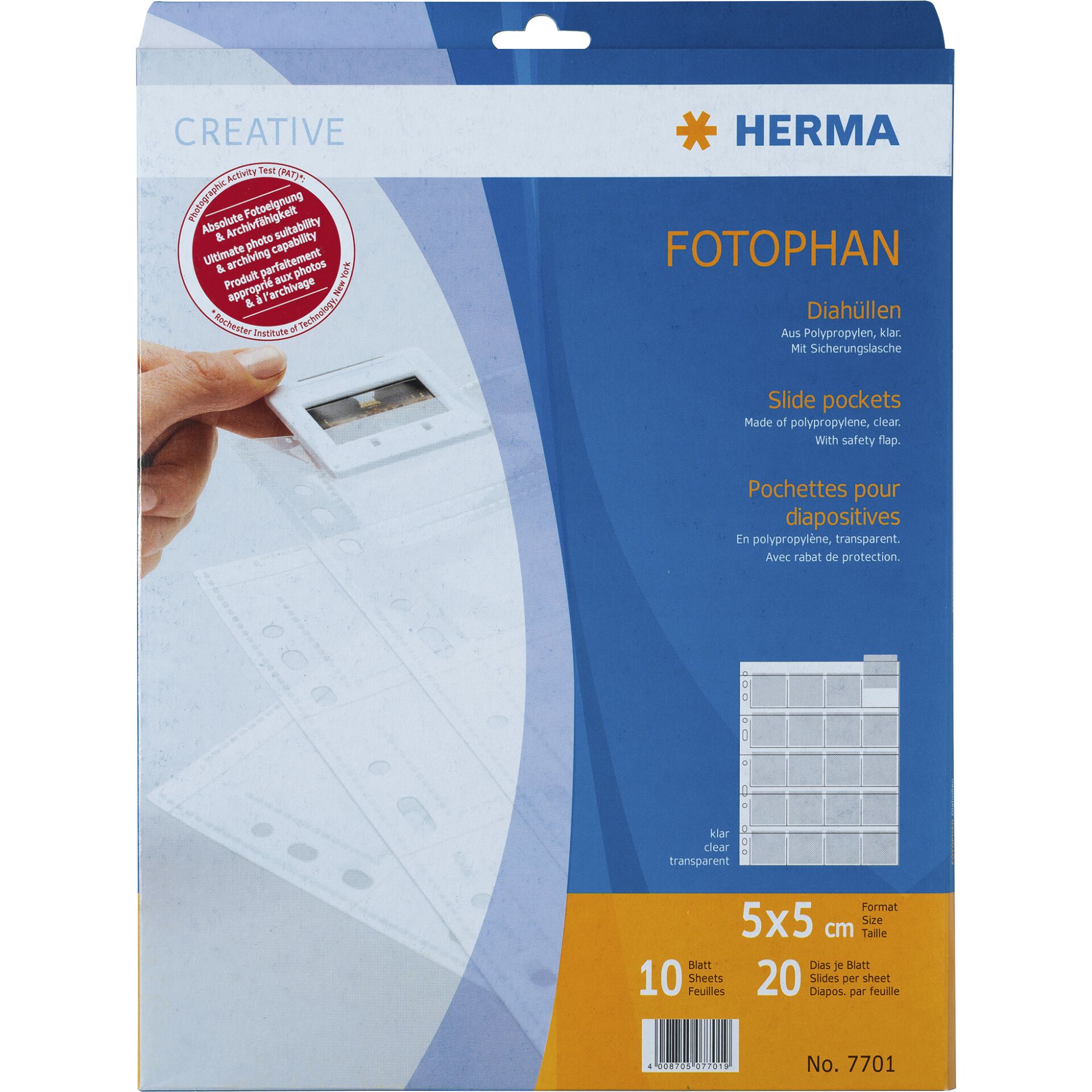 Herma Diahüllen 5x5 10 Blatt  klar                        7701
