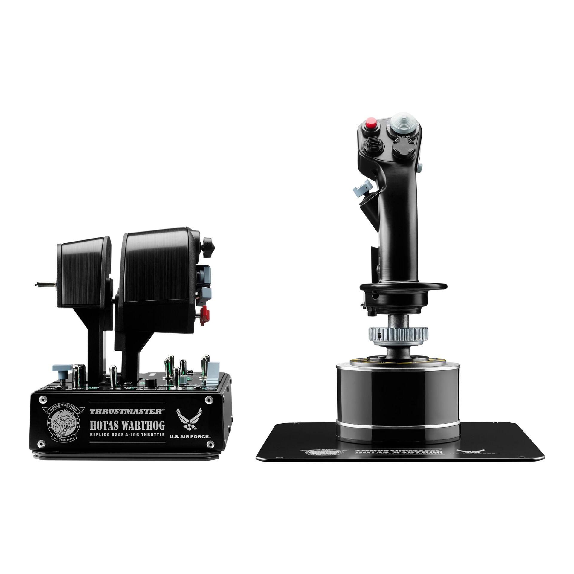 joystick, throttle, flugsimulator, controller, schwarz