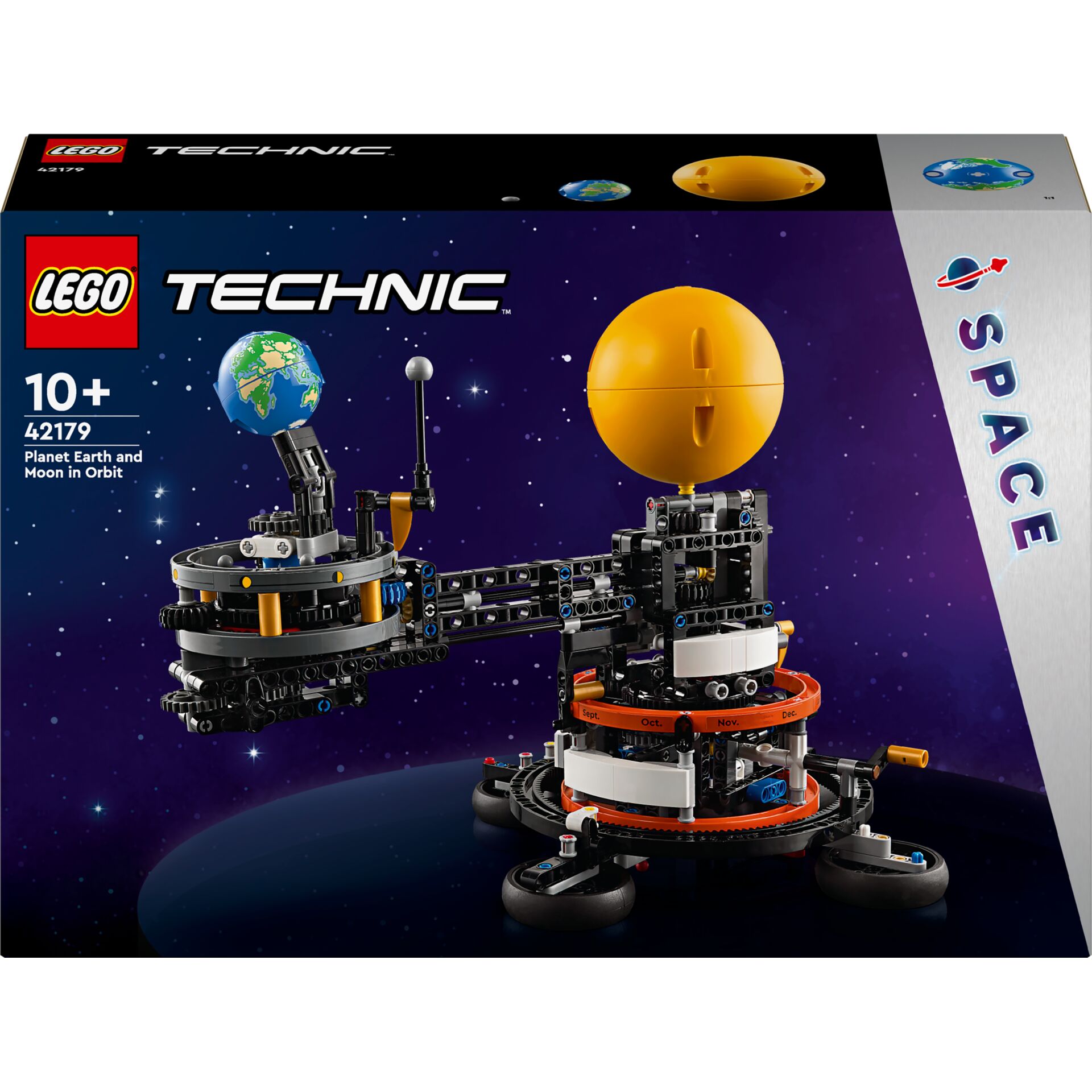 Lego Technic, Planet Erde und Mond in Umlaufbahn, Weltraum, Modellbausatz, Robotik