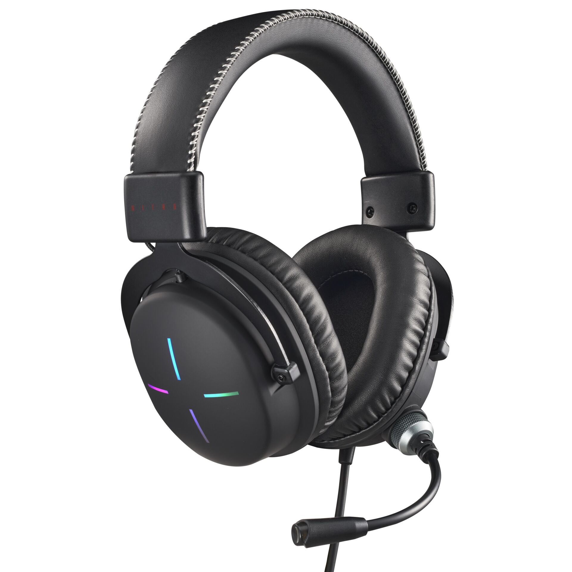 kopfhörer, over-ear, kabelgebunden, rgb-licht, mikrofon