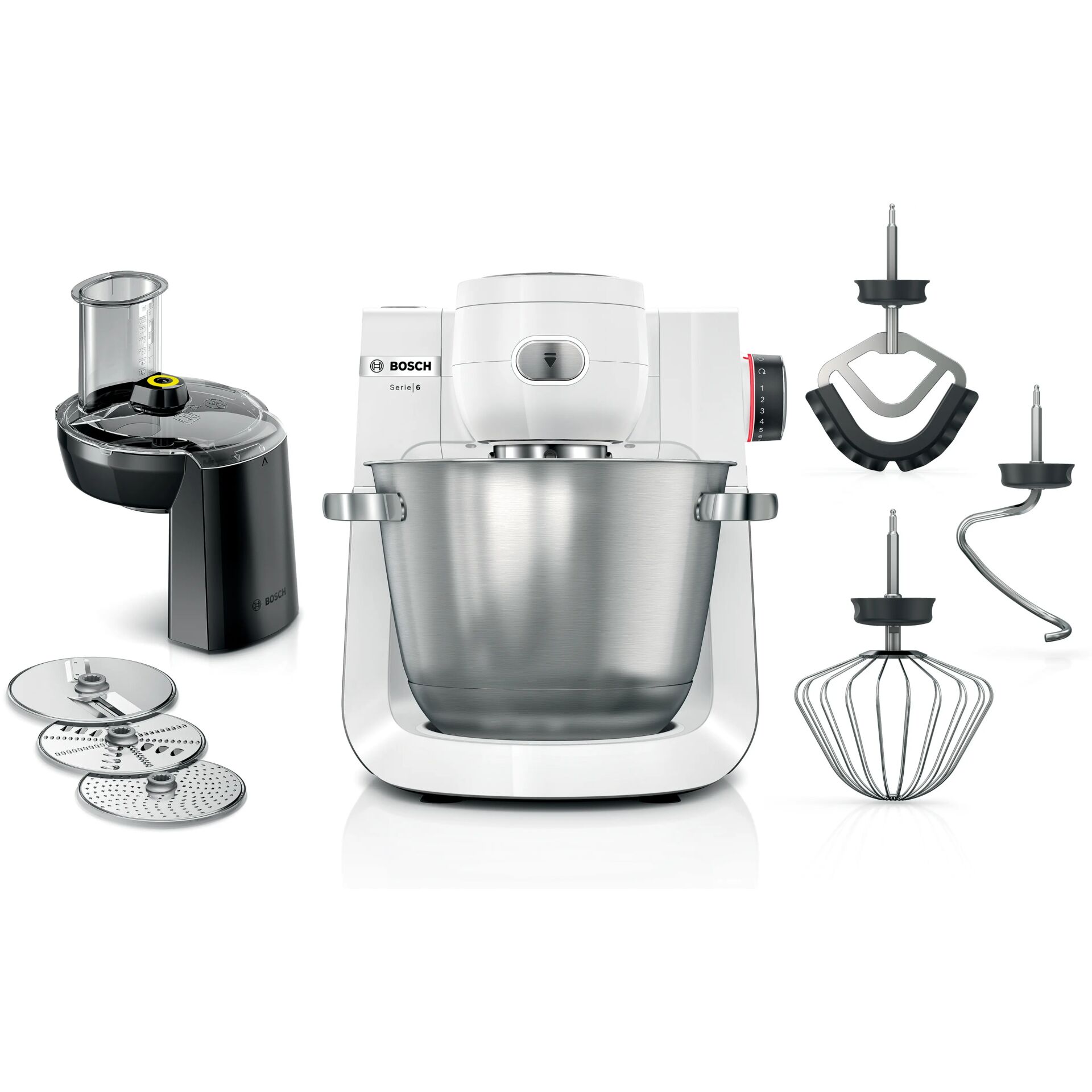 Küchenmixer, Standmixer, Rührschüssel, Zubehörset, Teigknethaken