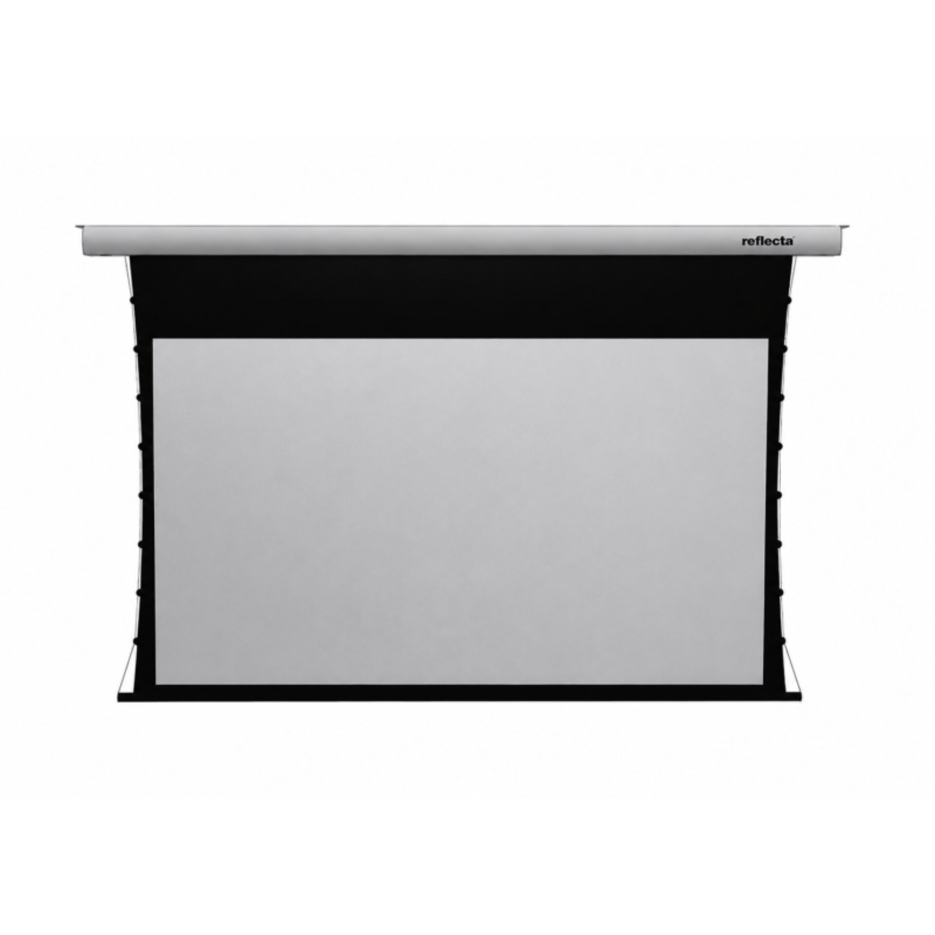 Projektionsleinwand, Bildschirmhintergrund, Ausziehbare Leinwand, matte Weiße Projektion, schwarzer Rahmen