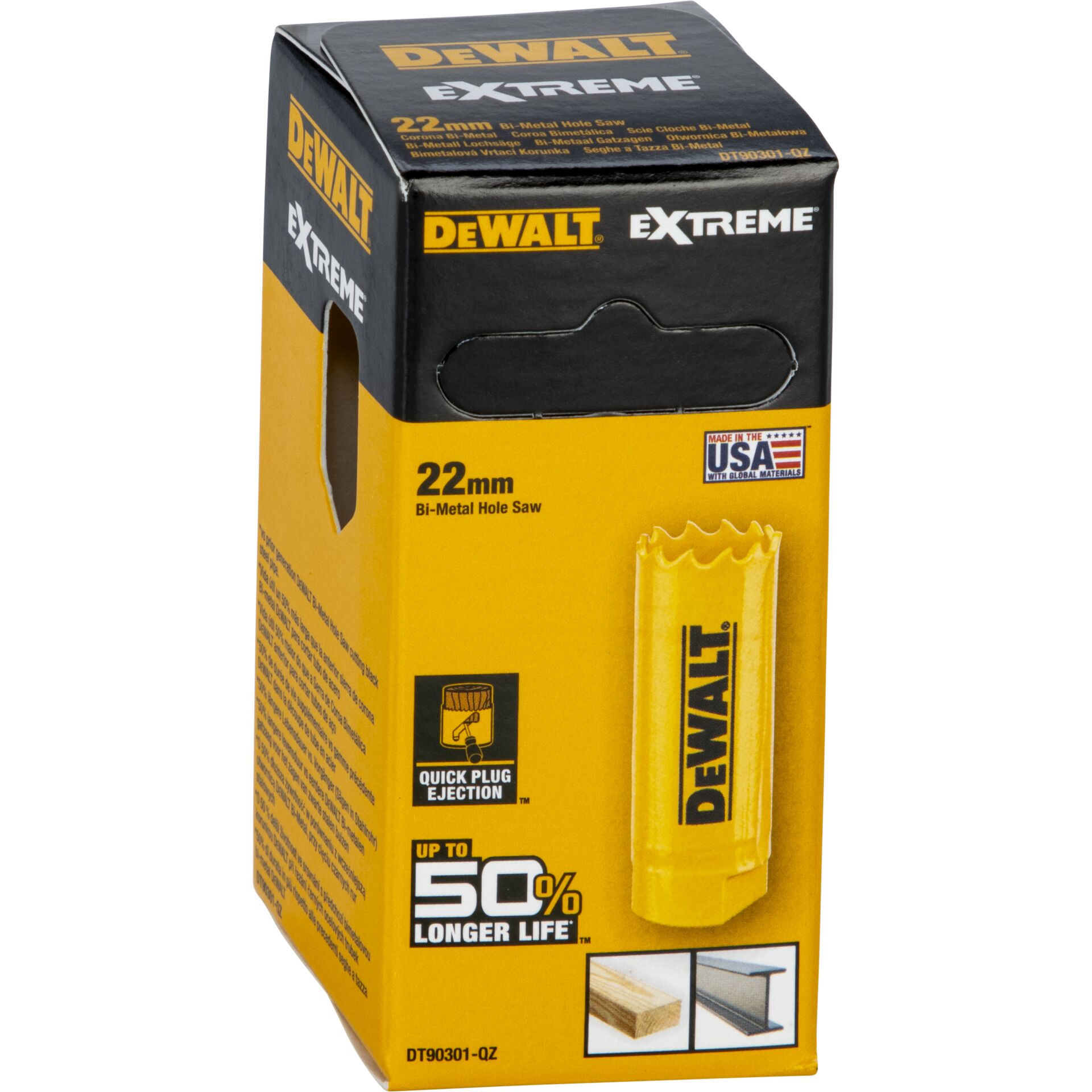 Holzstichsäge, Bi-Metall, 22 mm, Gelb, DeWALT Extreme