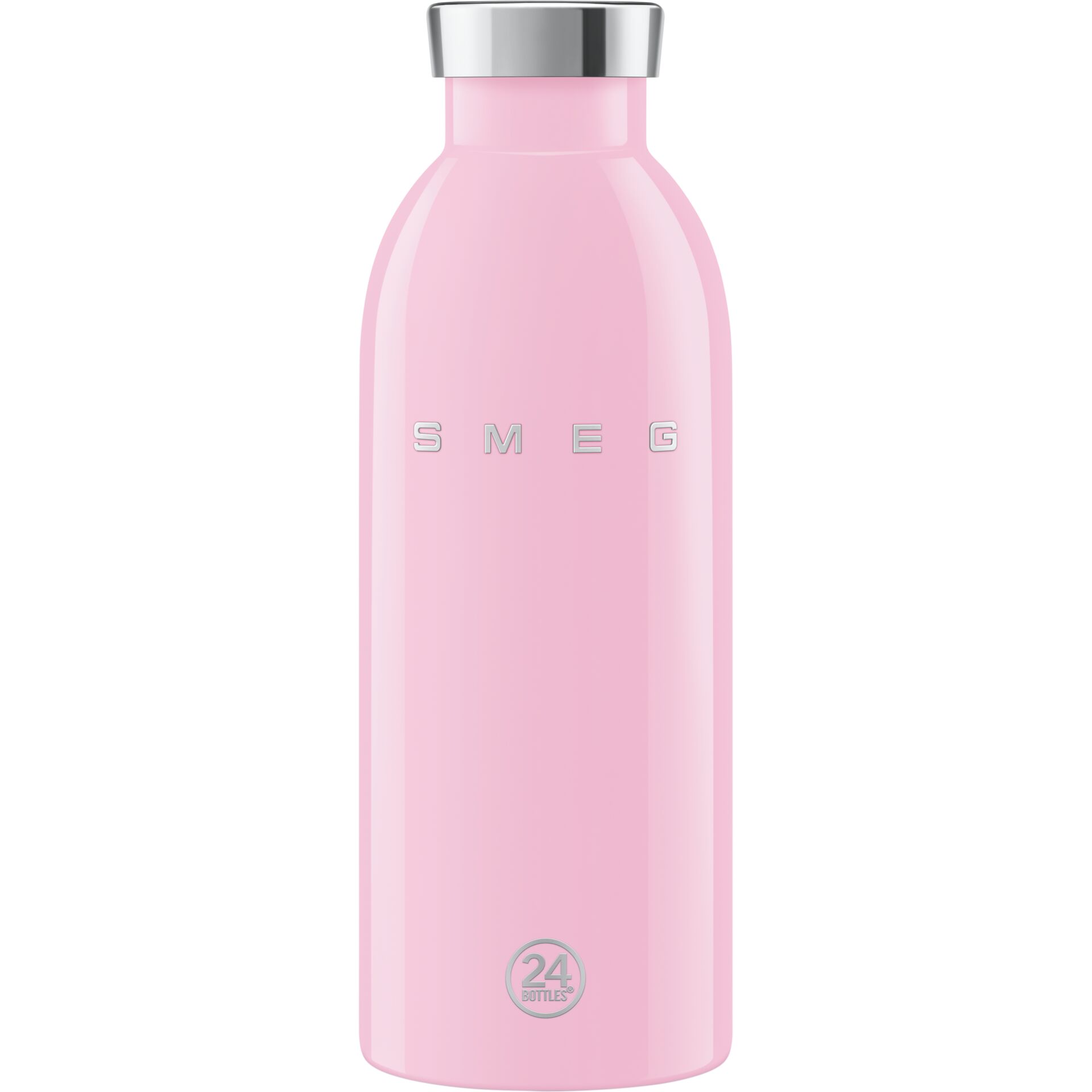 Wasserflasche, Pink, Edelstahl, Metalldeckel, 24 oz