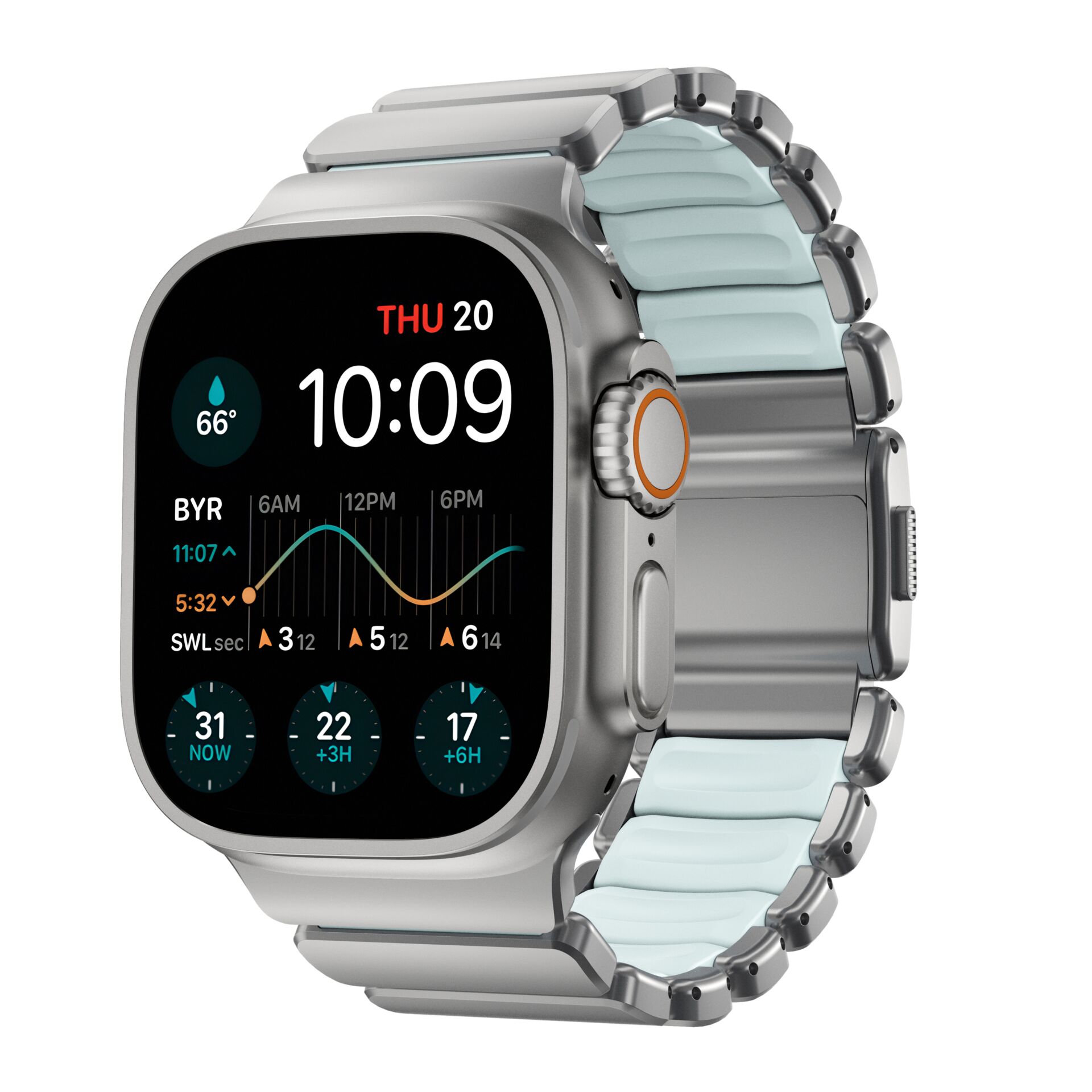 Uhr, Smartwatch, Digitalanzeige, Metallband, Runde Quadrat?