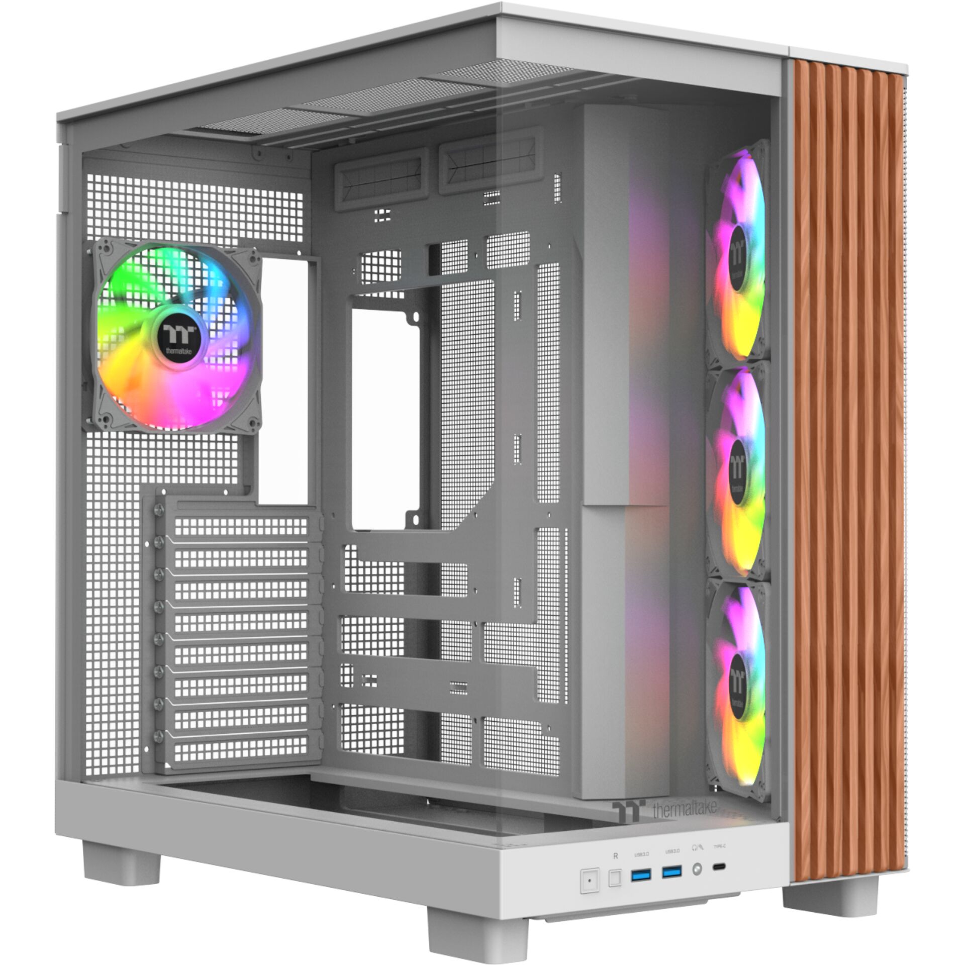 PC-Gehäuse, RGB-Lüfter, Temperglas, Mid-Tower, Frontpanel