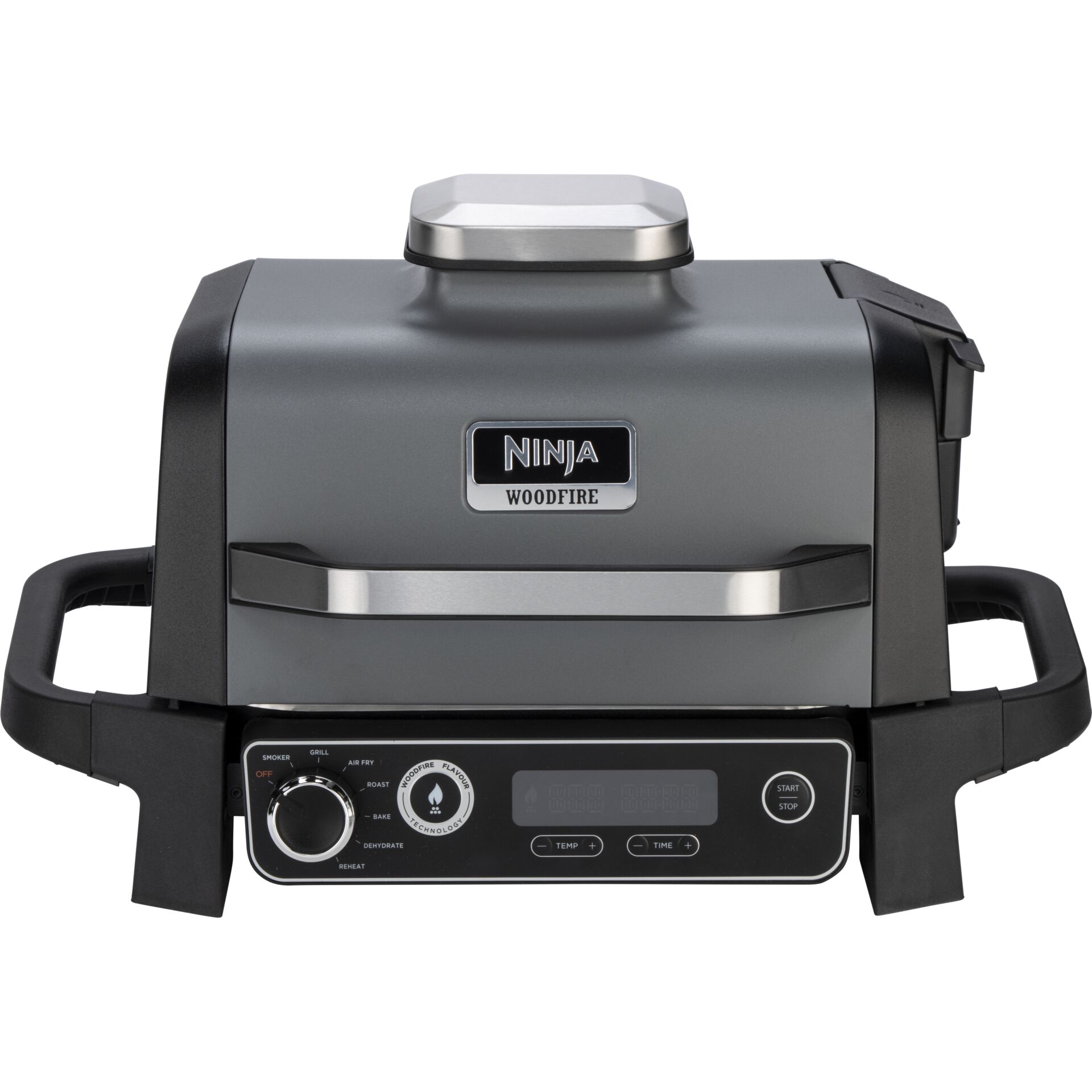 Grill, Gasgrill, Ninja Woodfire, Schwarzgrau, Bedienfeld