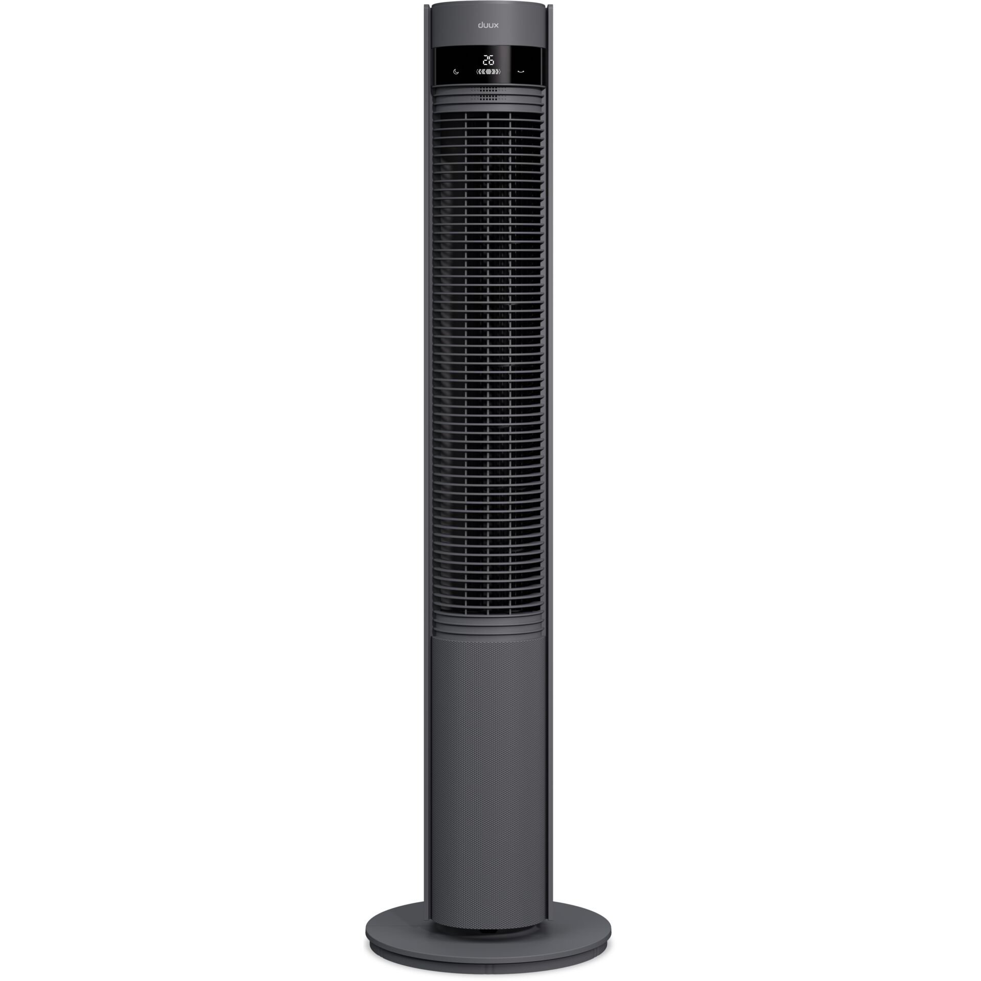Ventilator, Turmventilator, Schwarzer, Oscillierender, Smartsteuerung, Turmventilator, Schwenkbar, Schmale Bauform, Schwarz, Standfuß