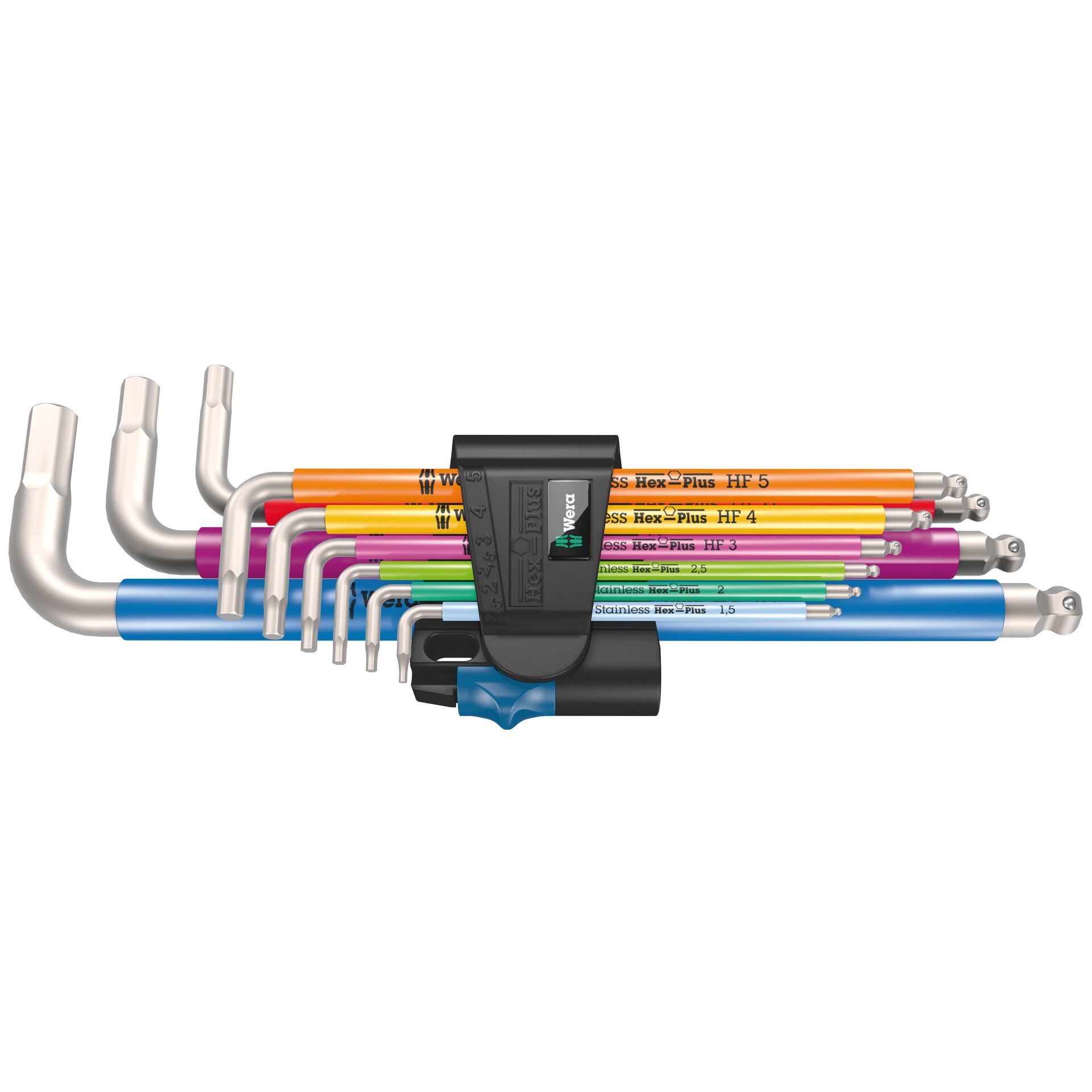 Wera 3950/9 Hex-Plus Multicolour  HF Stainless 1