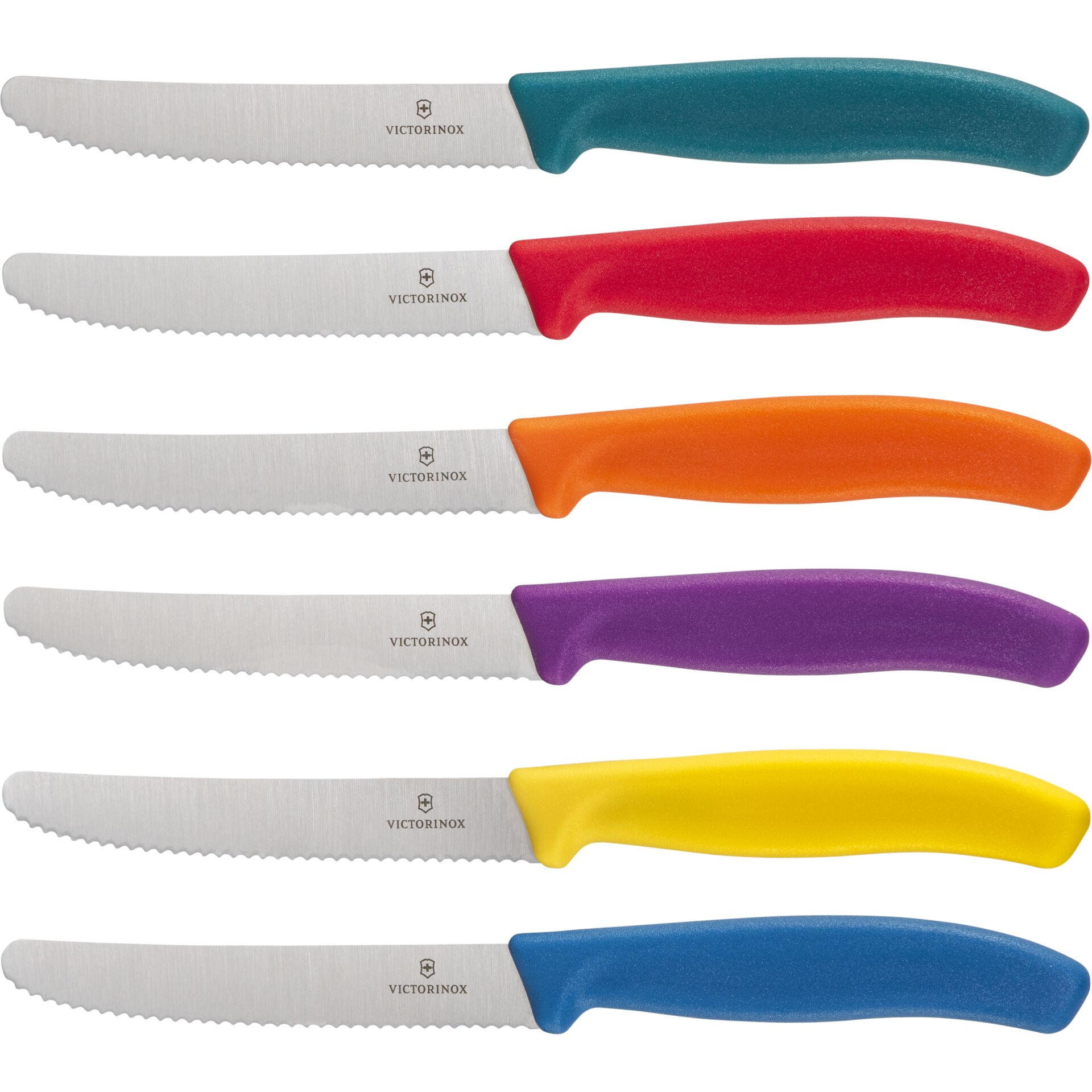 messer, papiermesser, rostfreier stahl, bunte griffe, serienmesser