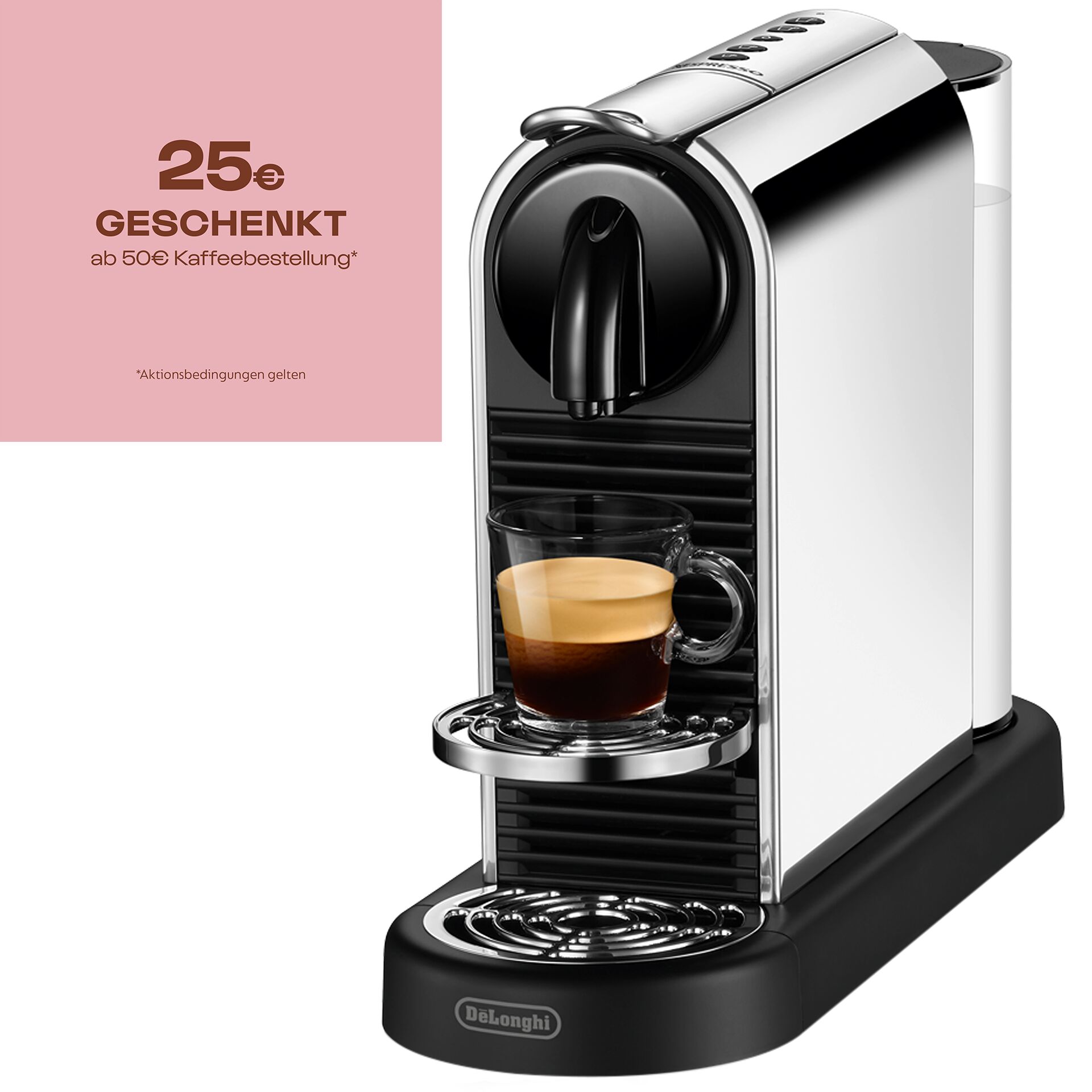 Pokal, Getränk, Kaffee, Kaffeetasse, Espresso, Kaffeemaschine, Espressomaschine, Kapselmaschine, Schwarz, Chrom, Espresso-Kaffeemaschine, Kaffeemaschine, Einzelportion-Kaffeemaschine, Chrom/Metall, Schwarz