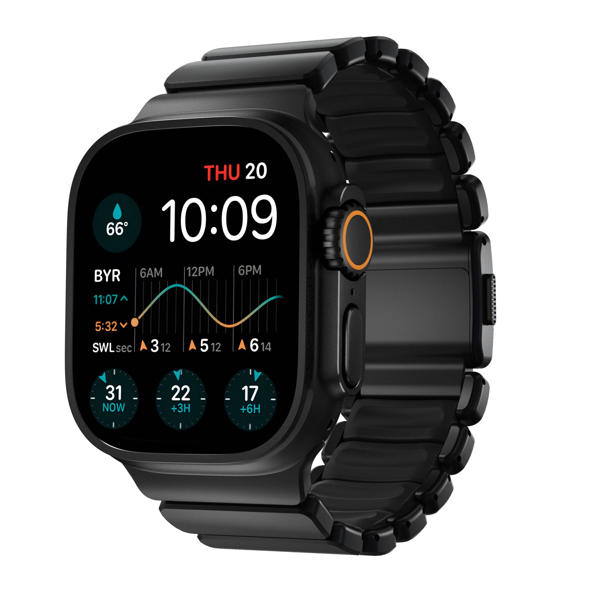 Smartwatch, Digitaluhr, Led-digitalanzeige, Metallarmband, Touchscreen