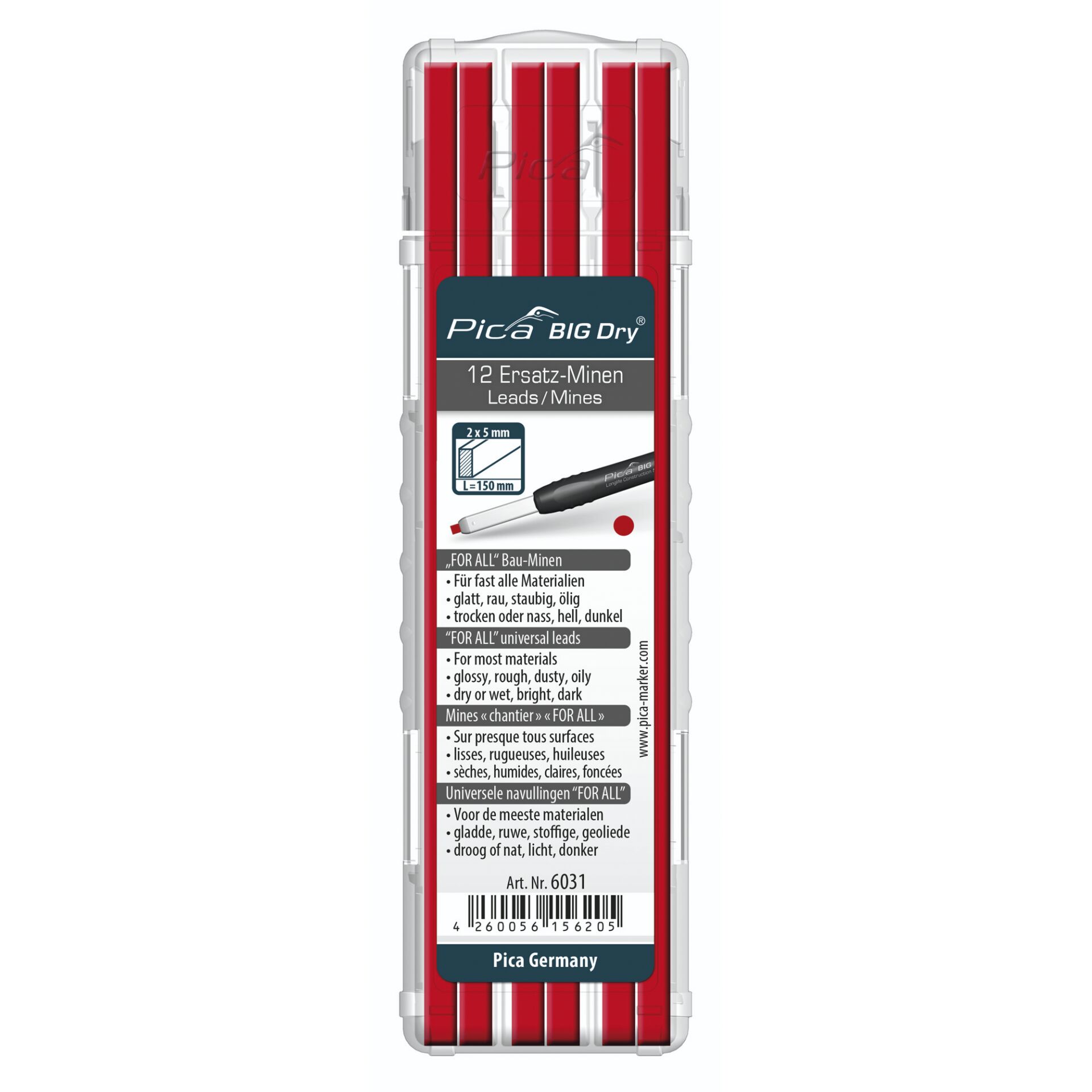 Pica BIG DRY Minen-Set FOR ALL  rot