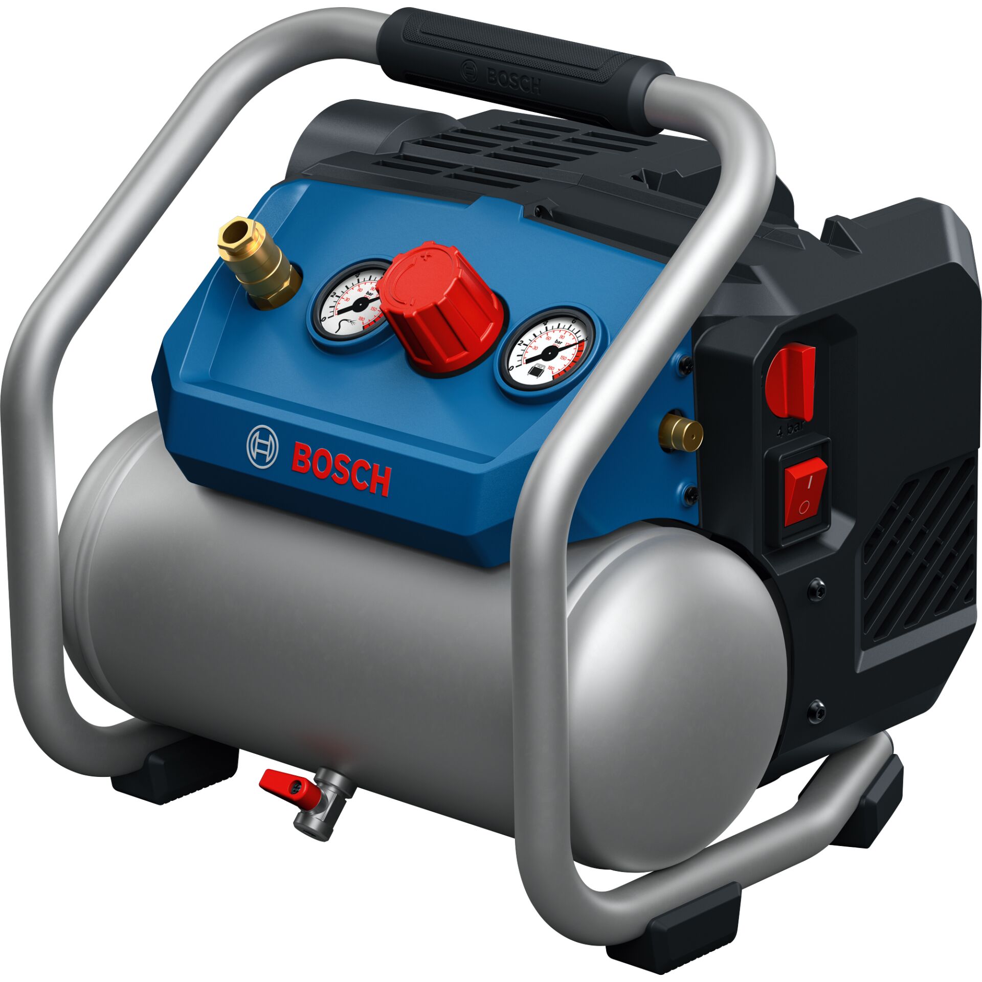 Kompaktpumpe, Kompressor, Druckmanometer, Tragbar, Bosch