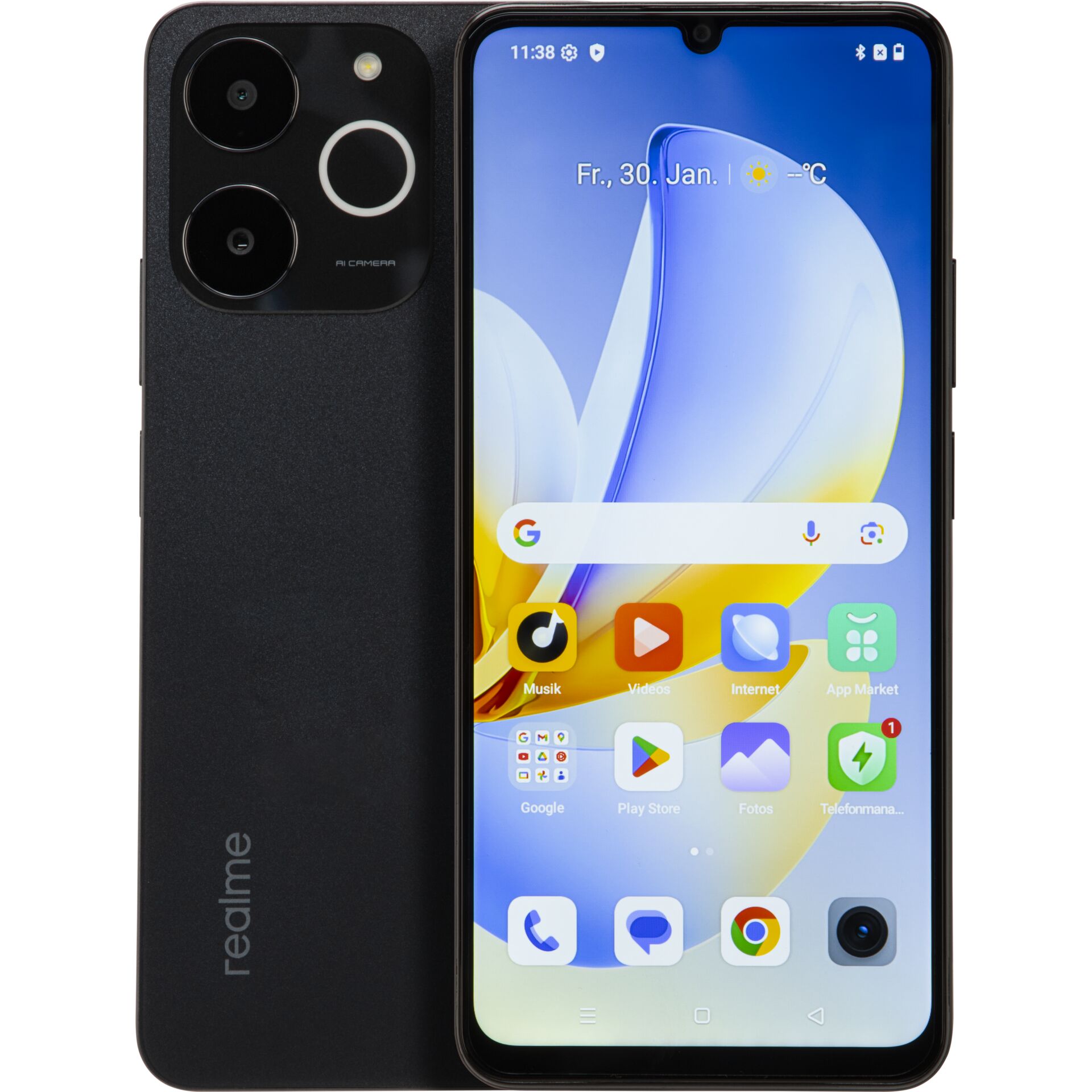 Smartphone, Doppelkamera, Schwarz, Notch, Display