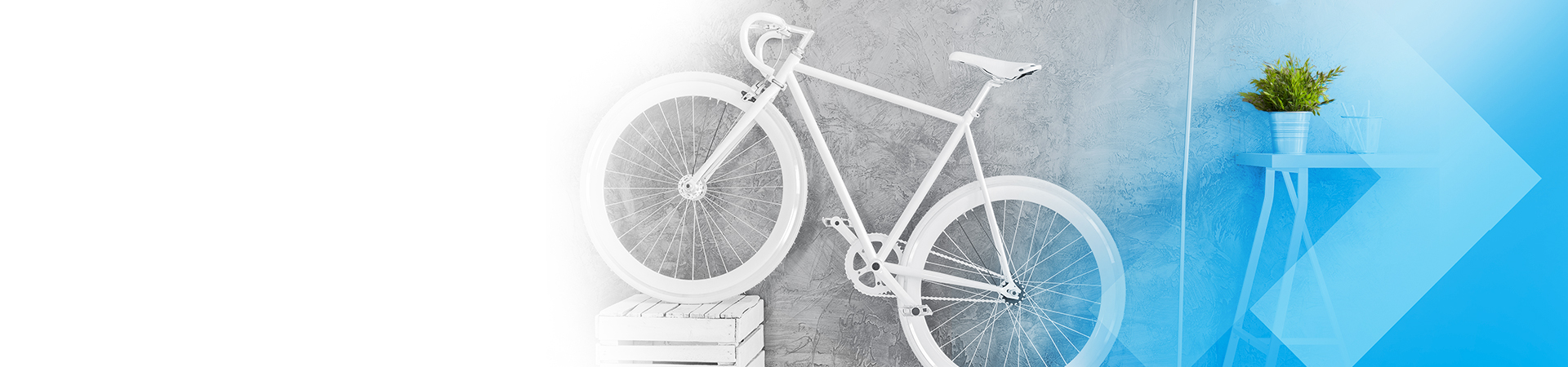 Fahrrad, Bike, Weiß, Einrad, Flache Reifen