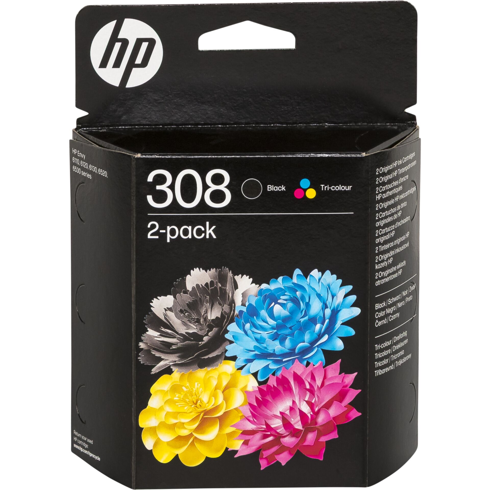 Tinte, Tintenpatronen, Druckertinte, HP 308, 2er Pack