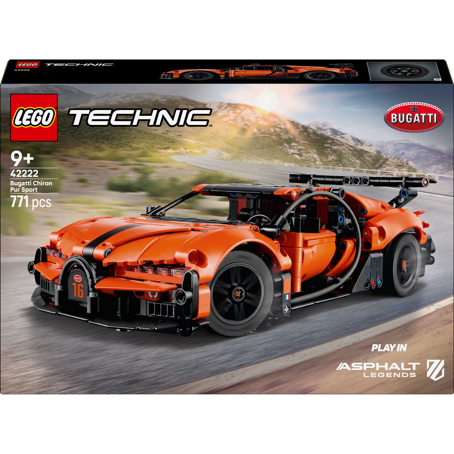 Lego Technic, Sportwagen, orange, Baukasten, 971 Teile
