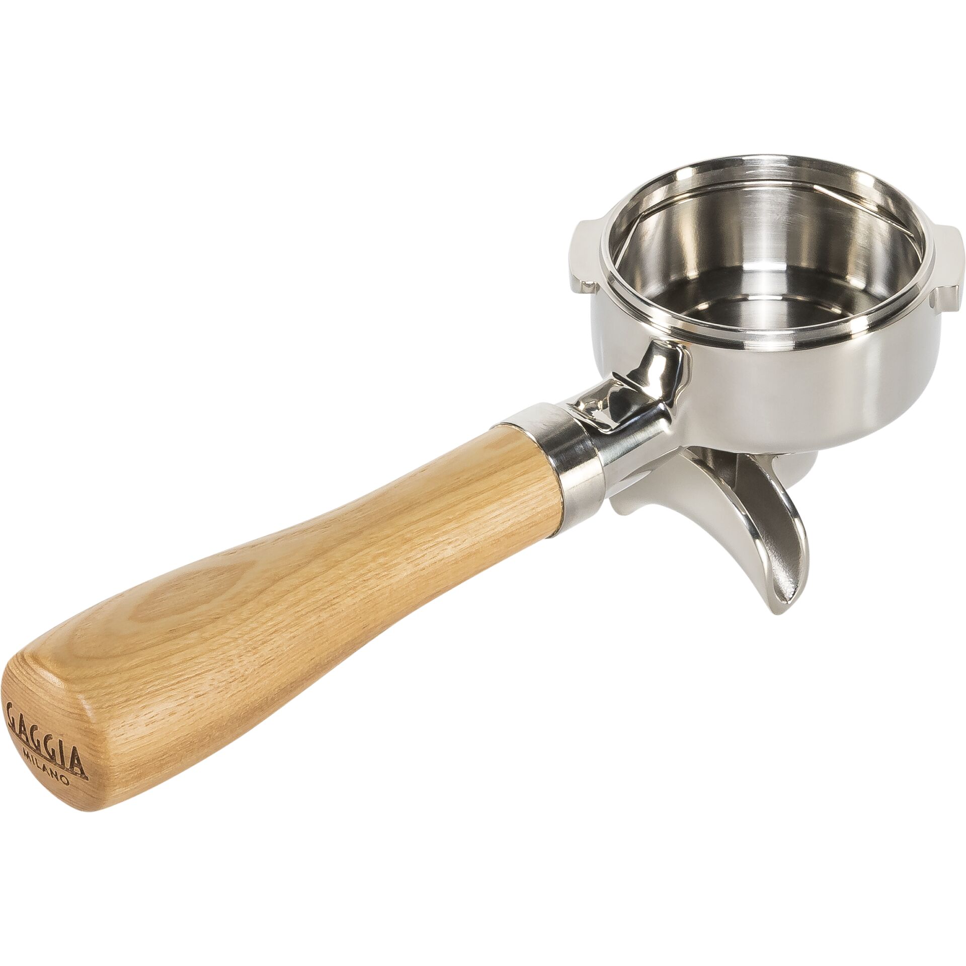 Espresso-Portafilter, Portafilter, Edelstahl, Holzgriff, Kaffeemaschine?