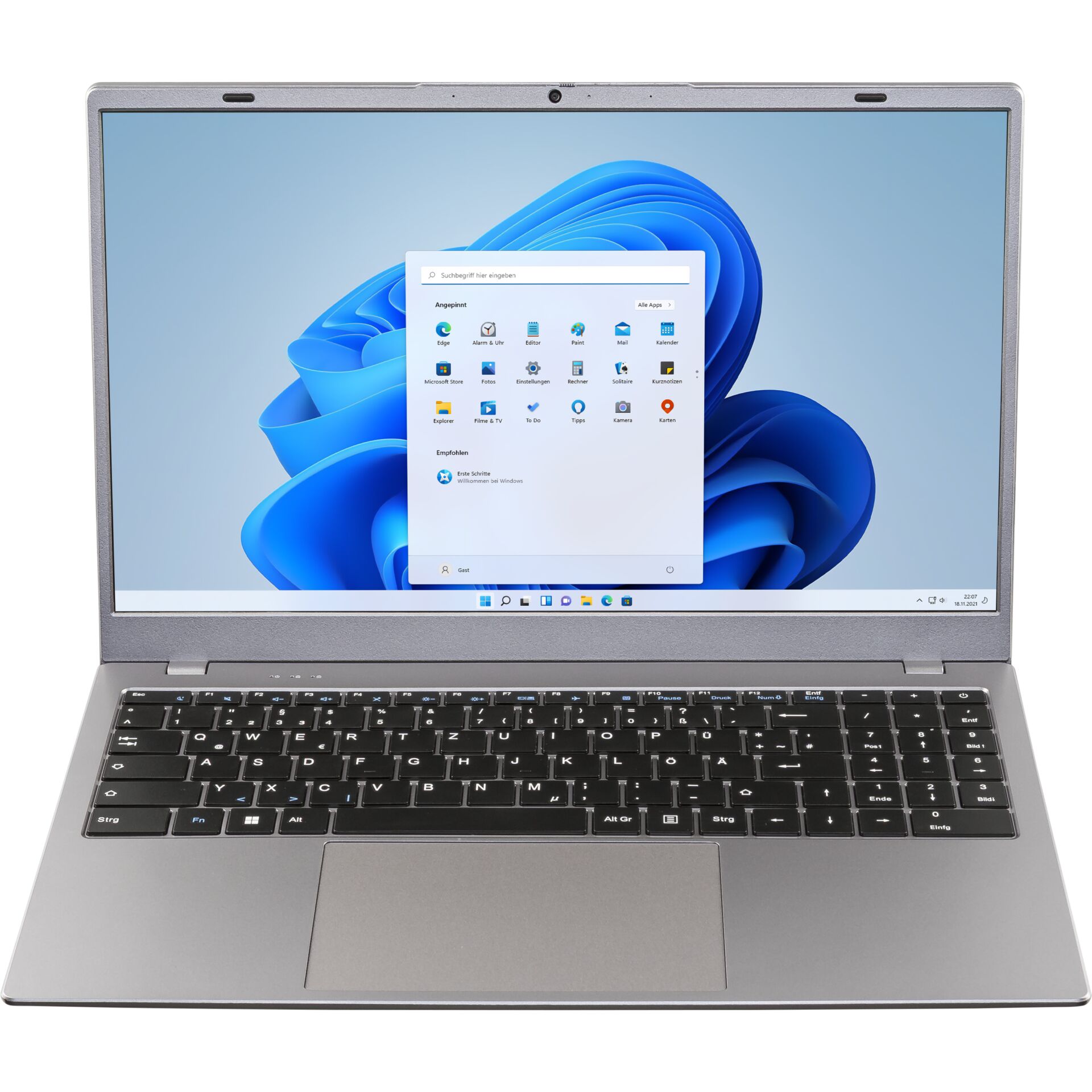 Laptop, Notebook, Silber, Tastatur, Clamshell