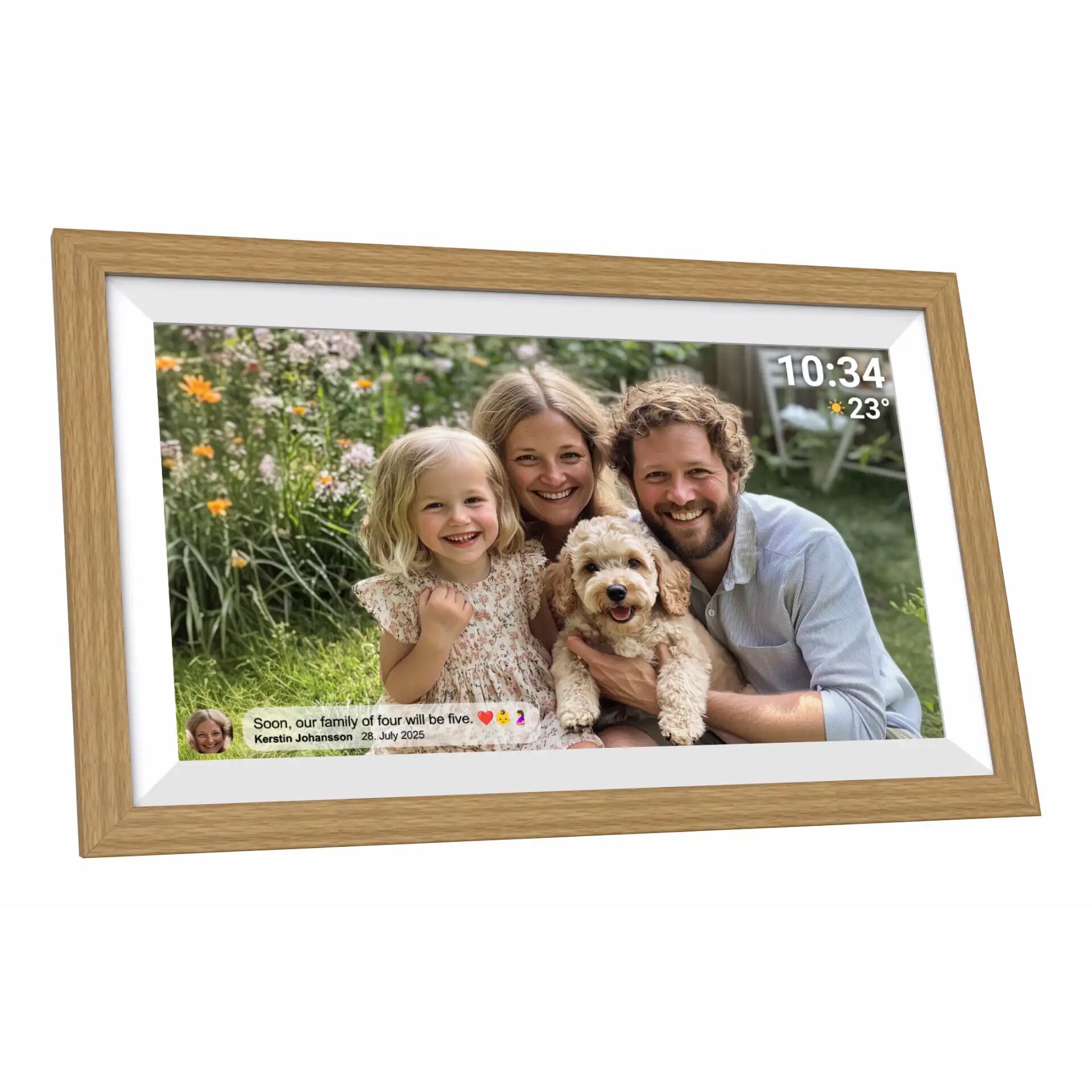 Bildrahmen, Holzrahmen, Wanddeko, Familienfoto, Smart-Display