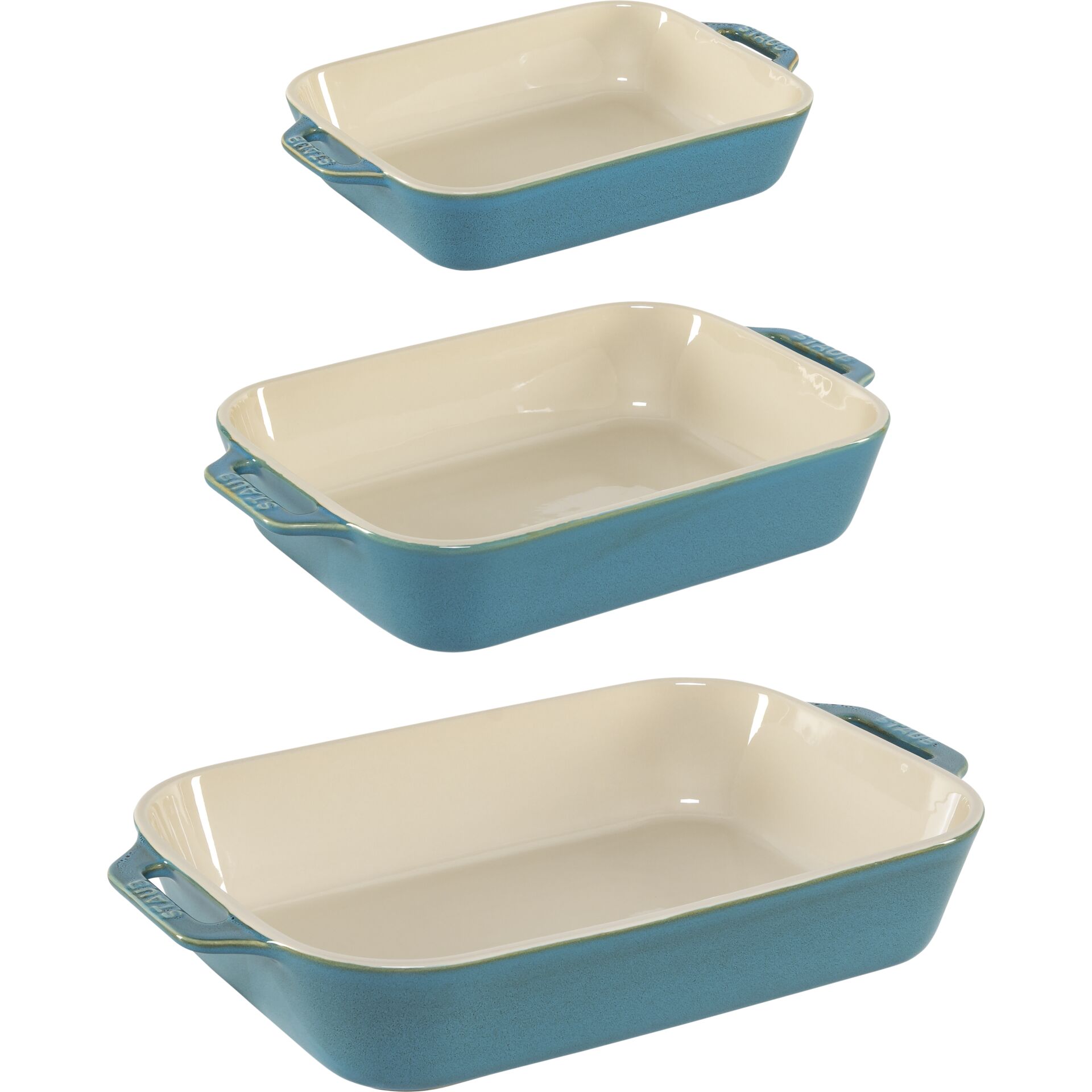 auflaufform, backform, blau, grün, keramik