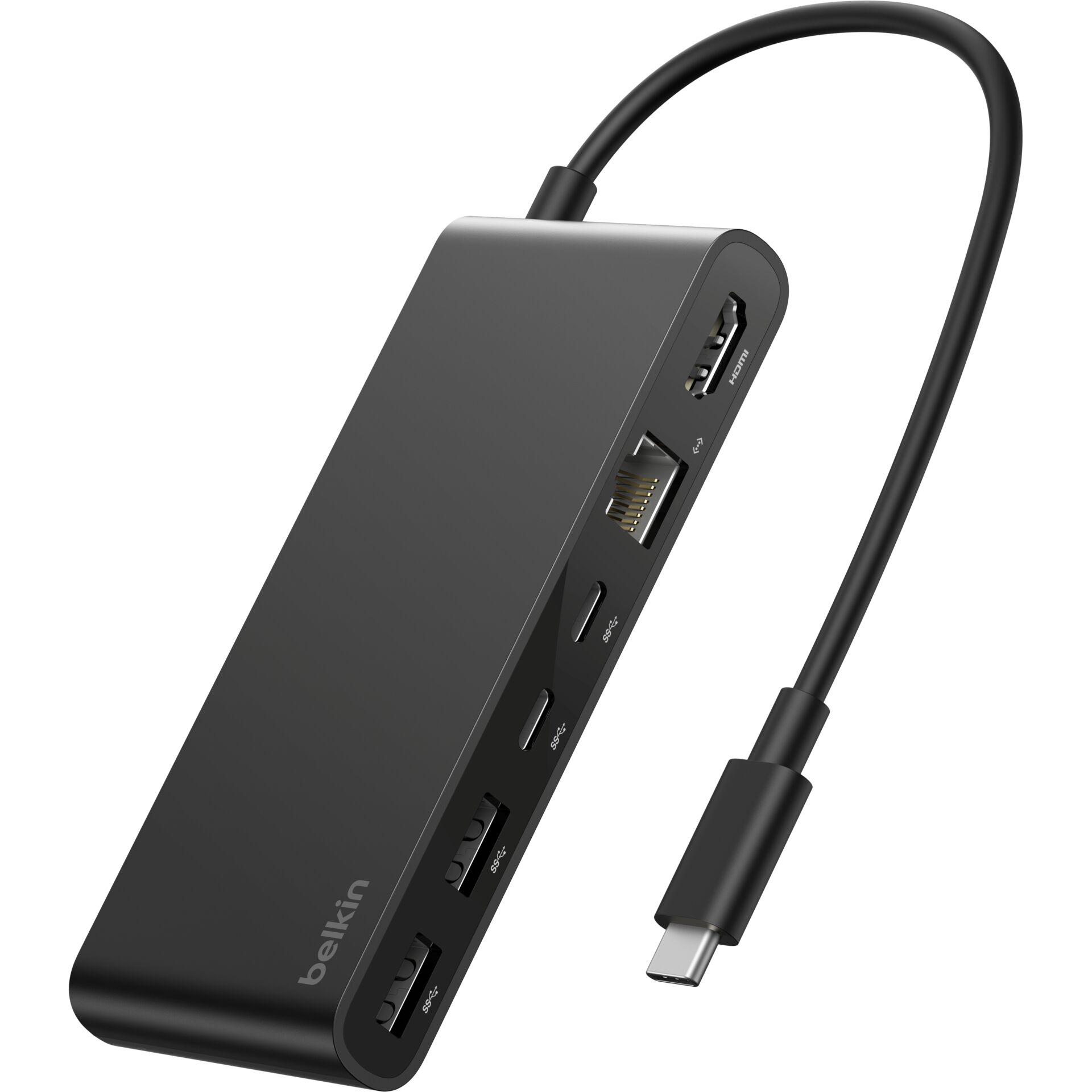 Adapter, HDMI, USB-C, Multifunktionsanschluss, Aluminium