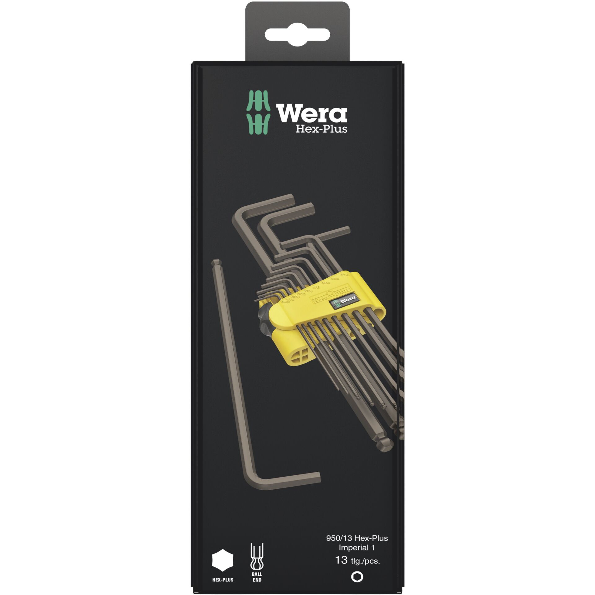 Wera 950/13 Hex-Plus Imperial 1  Winkelschlüsselsatz BlackLaser