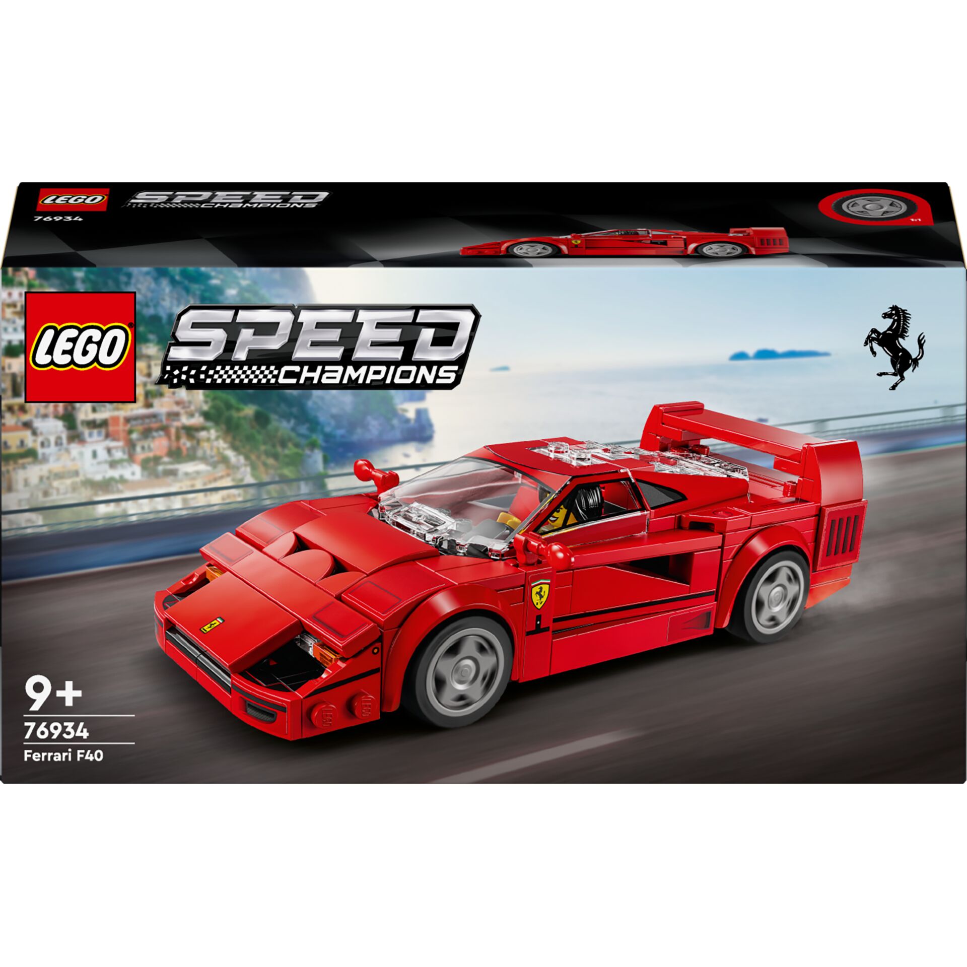 Ferrari F40, Lego, Speed Champions, Roter Sportwagen, Miniaturenset