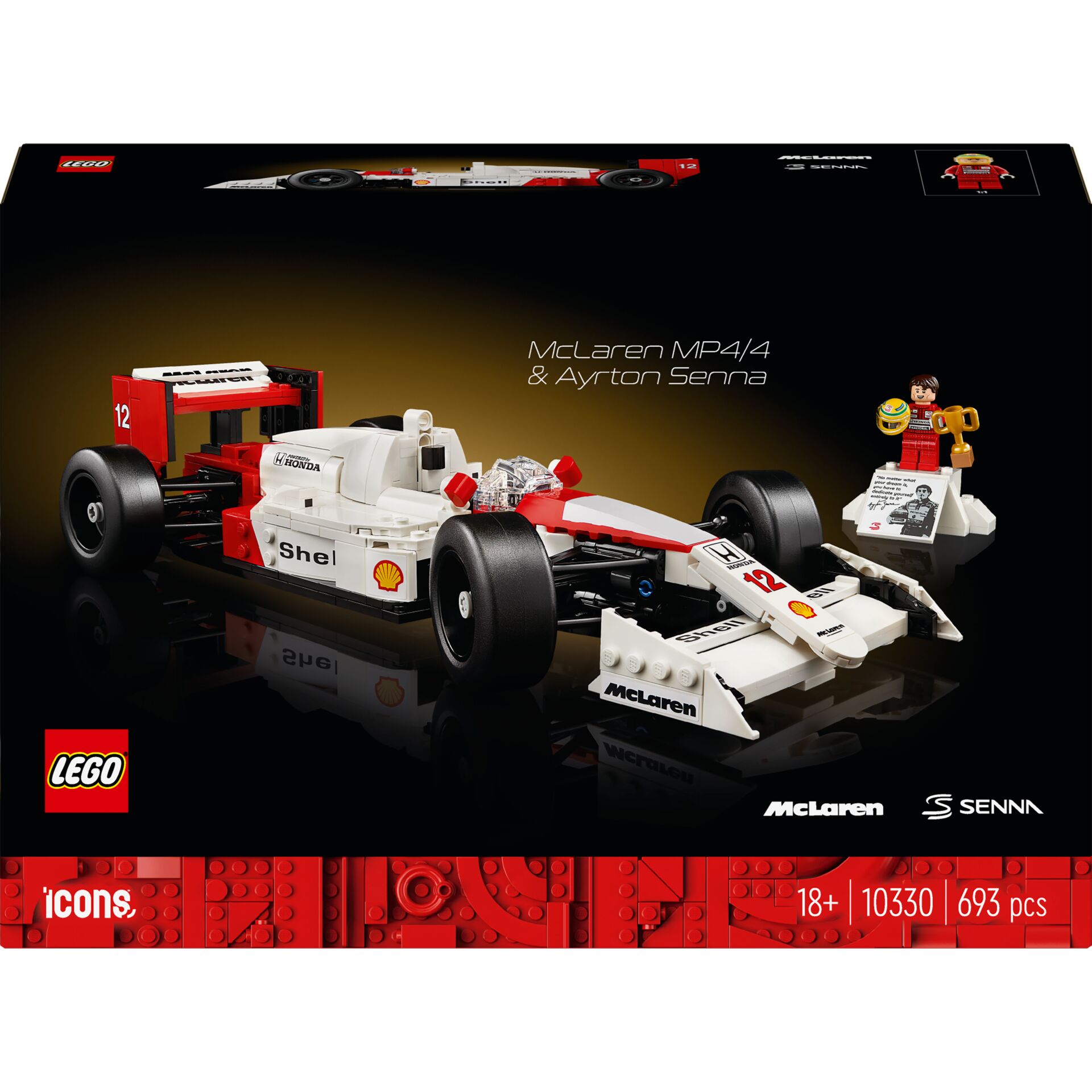 Lego, Formel 1, McLaren MP4/4, Ayrton Senna, Rennauto
