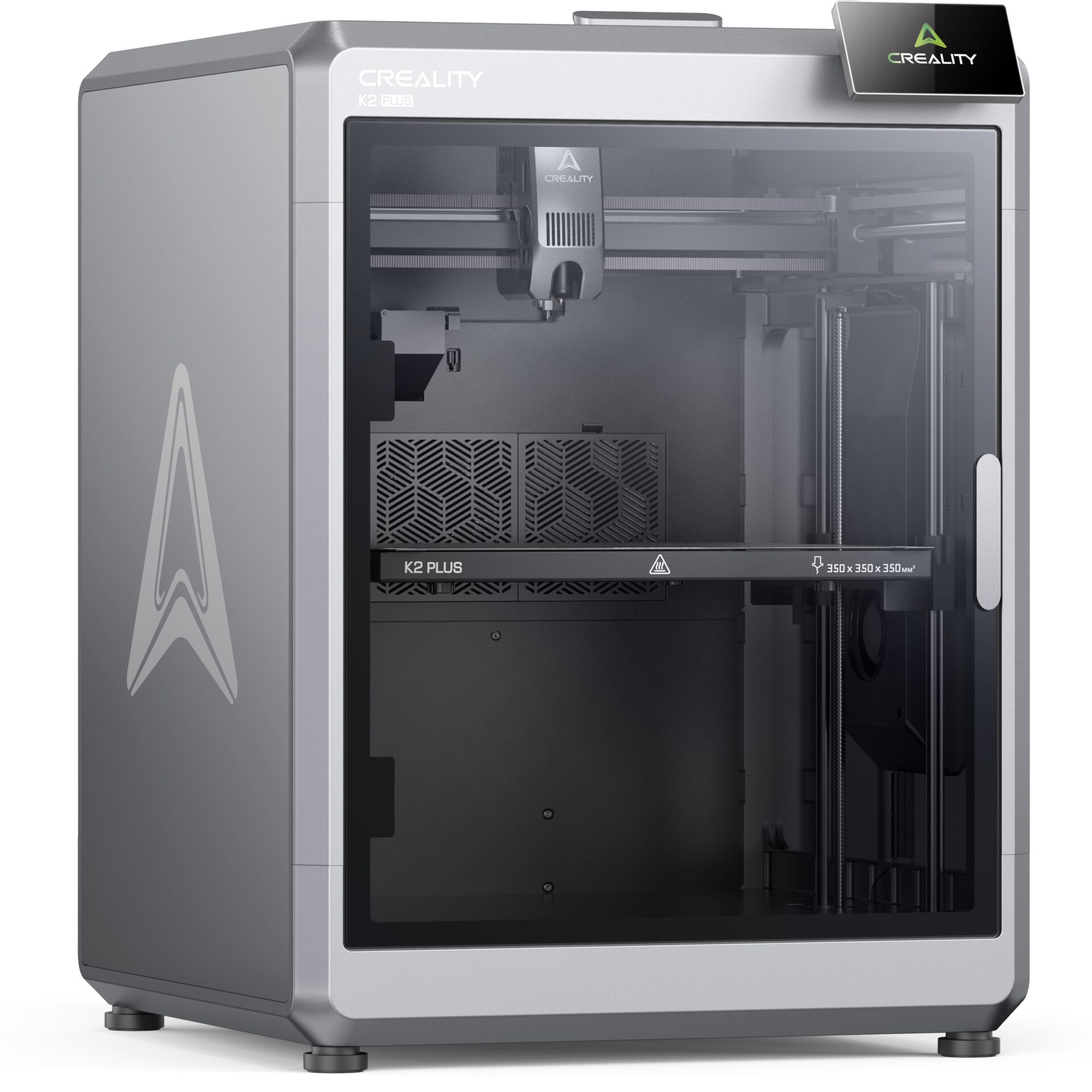 3D-Drucker, Gehäuse, transparente Tür, Metallisch grau, kompakte Form